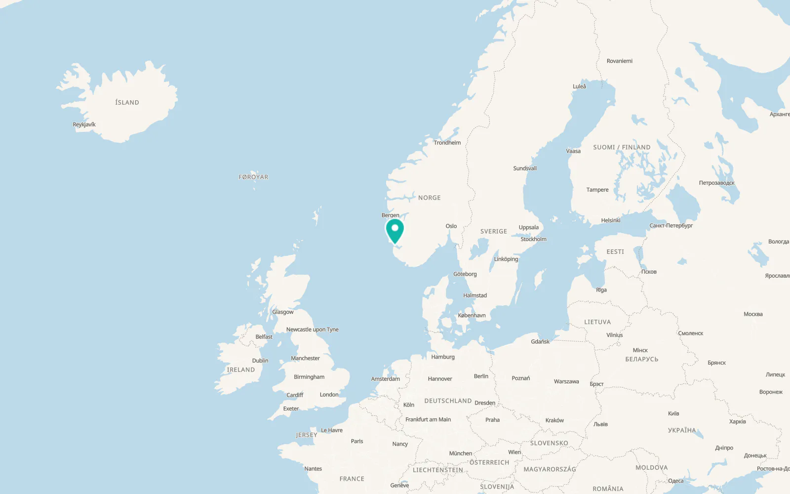 Map of Stavanger