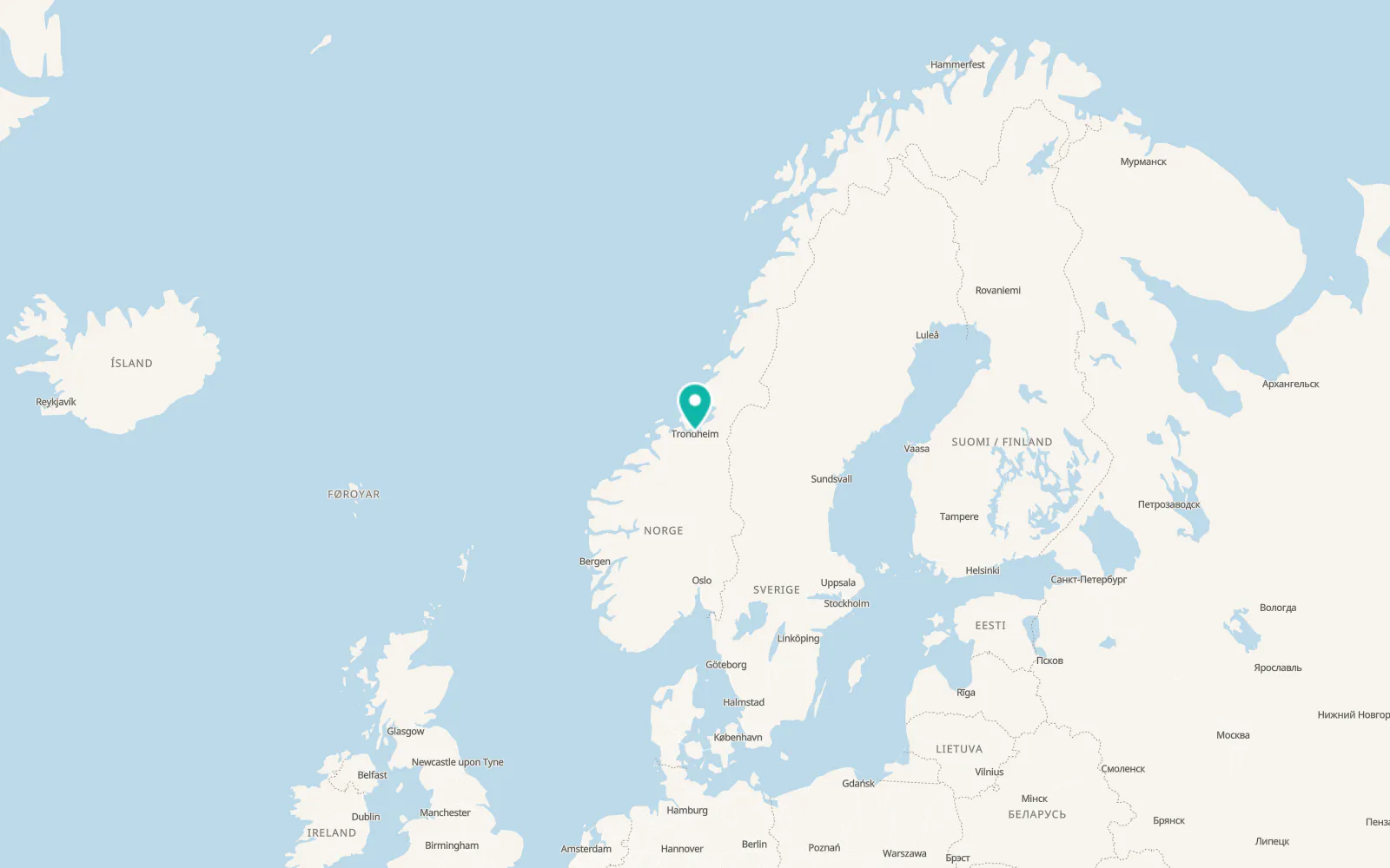 Map of Trondheim