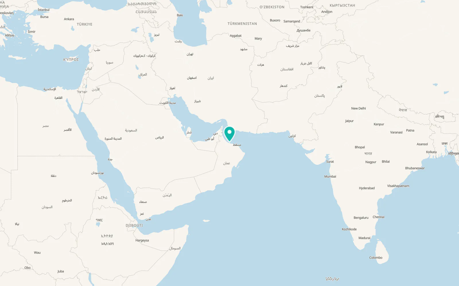 Map of As Suwayq