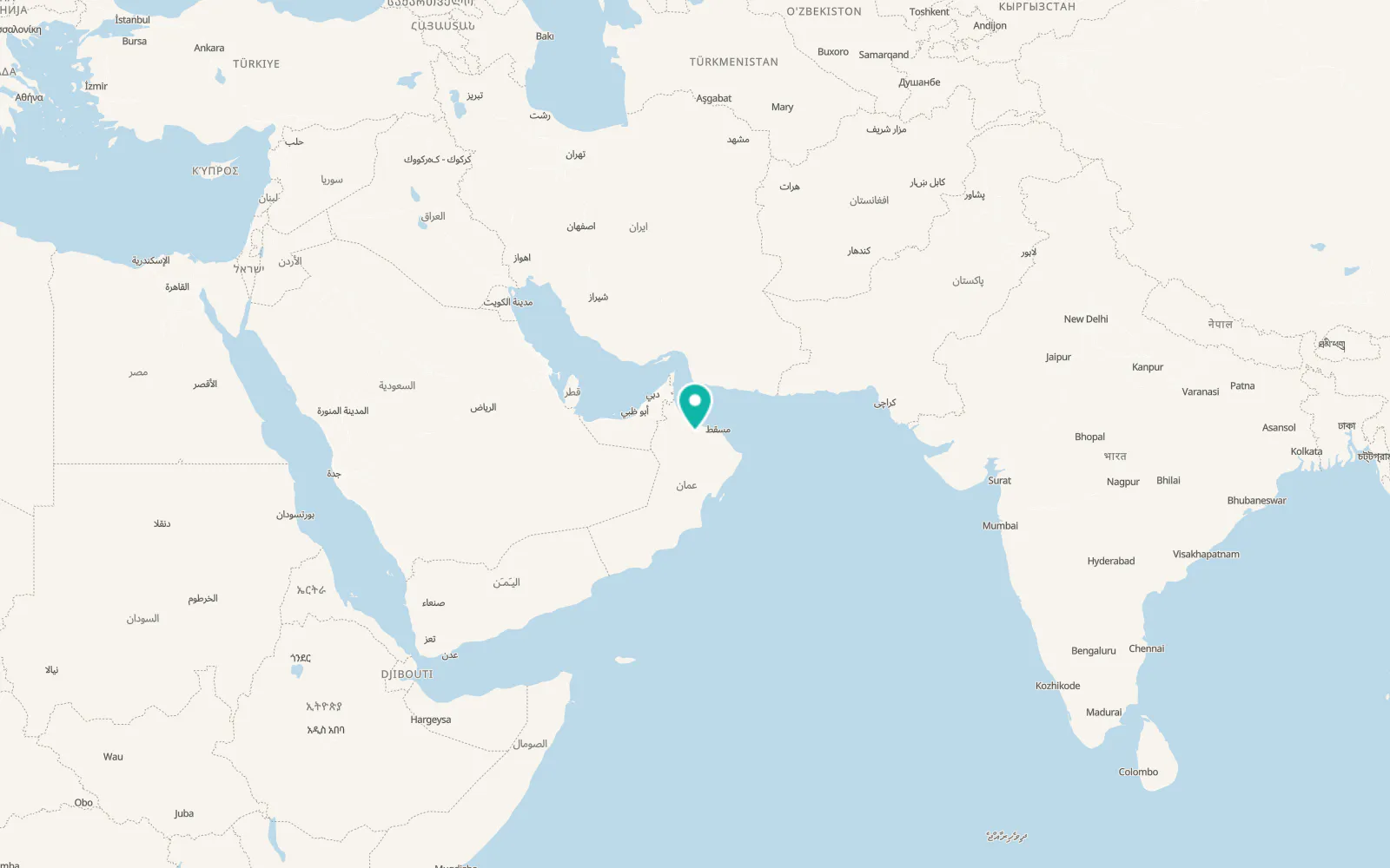 Map of Rustaq