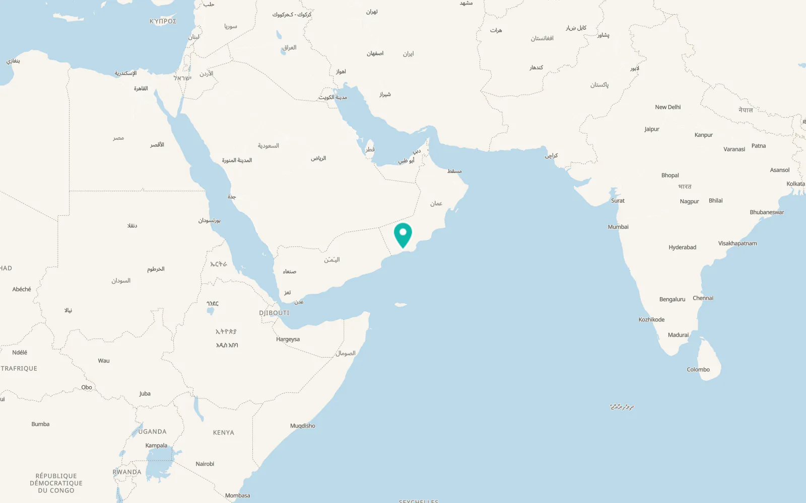 Map of Şalālah