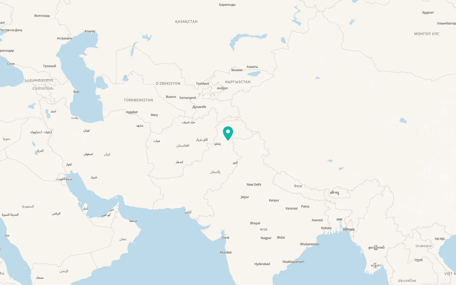 Map of Abbottabad