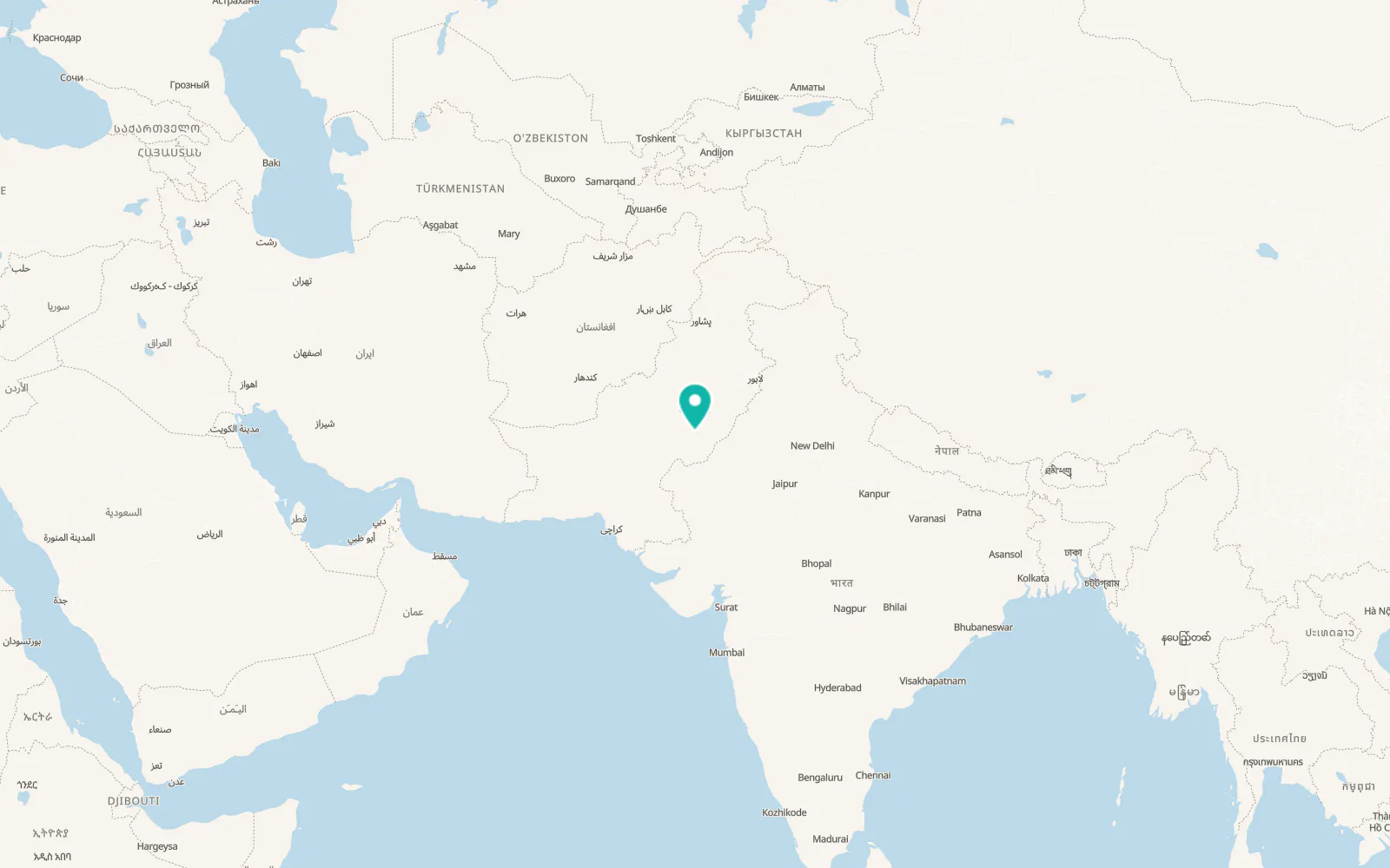 Map of Ahmadpur East