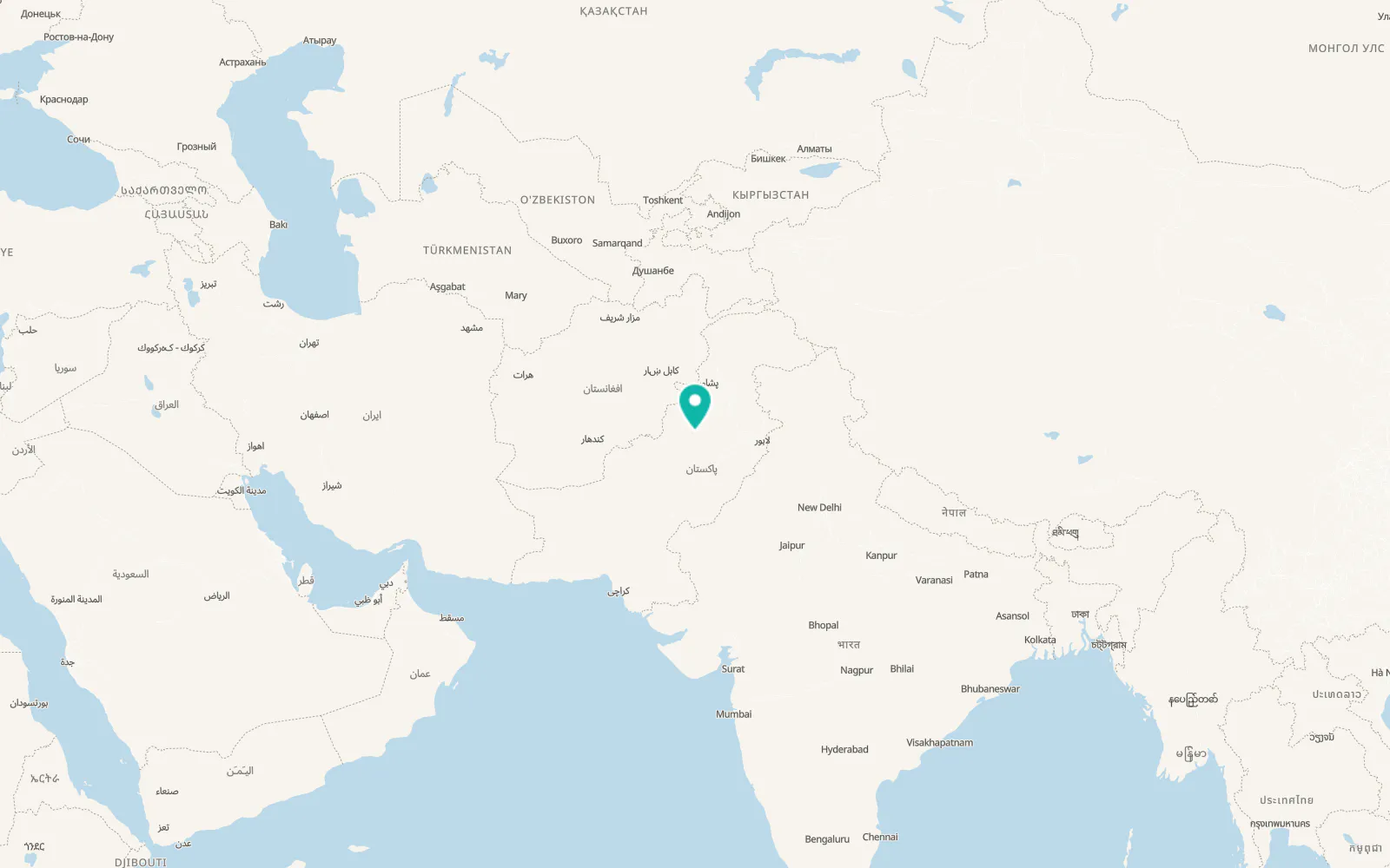 Map of Dera Ismail Khan