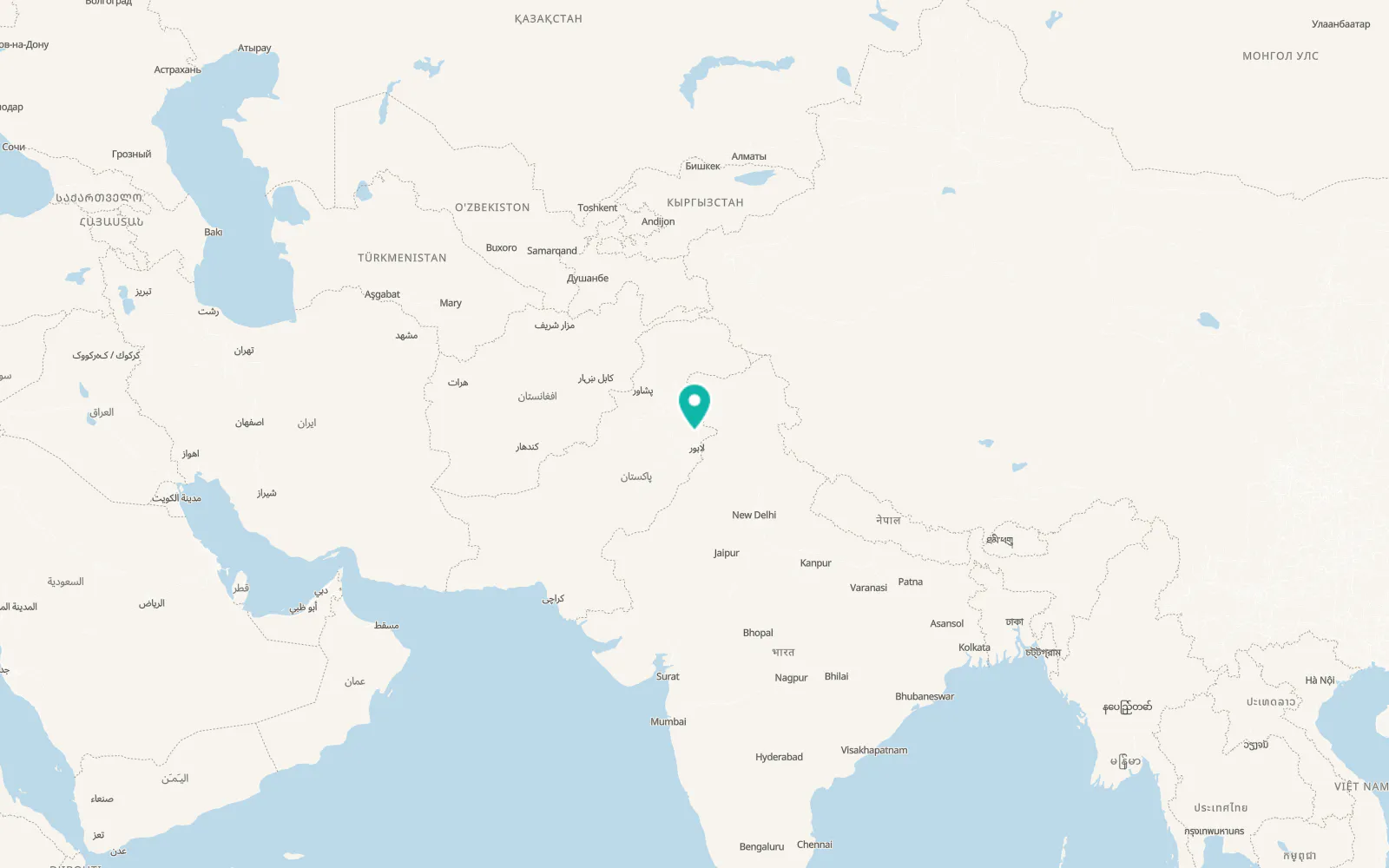 Map of Gujranwala