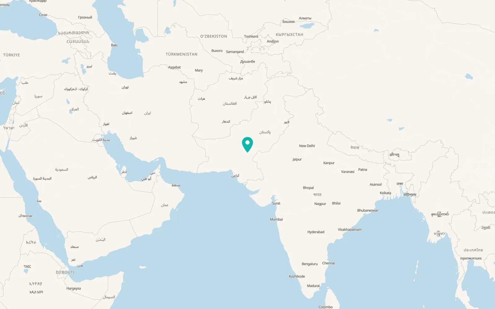 Map of Khairpur Mir’s