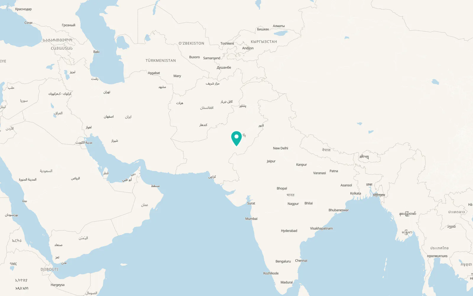 Map of Khanpur