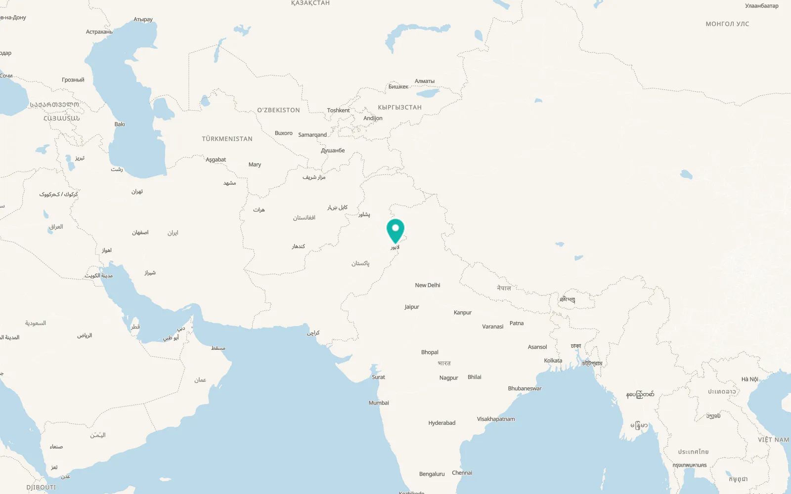 Map of Lahore
