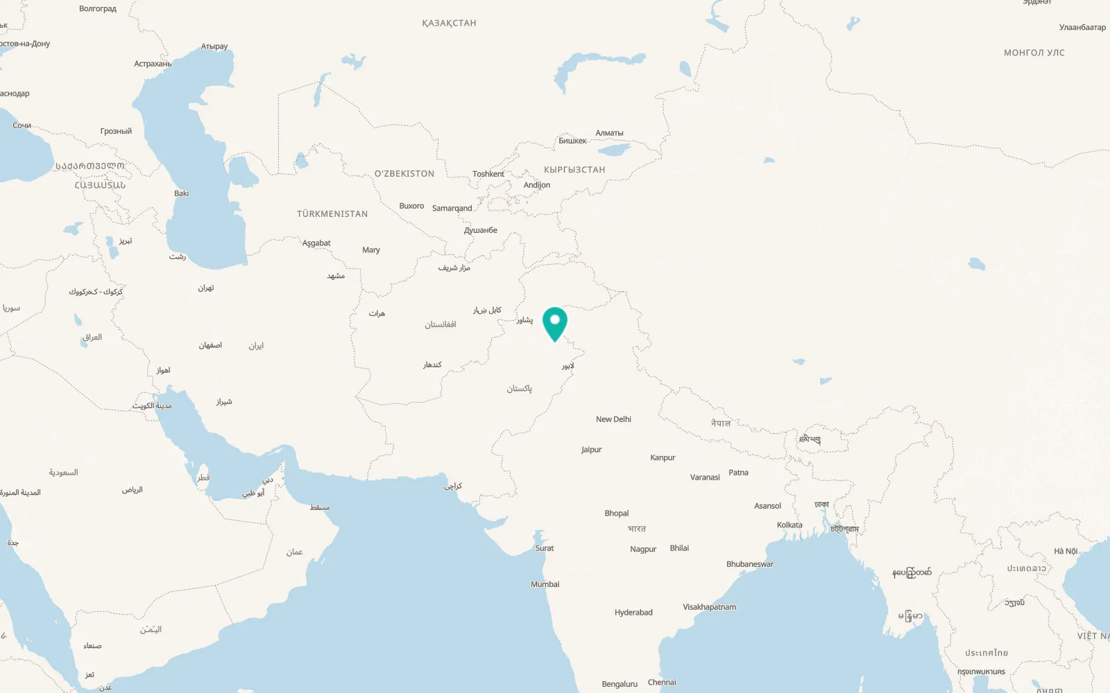 Map of Mandi Bahauddin