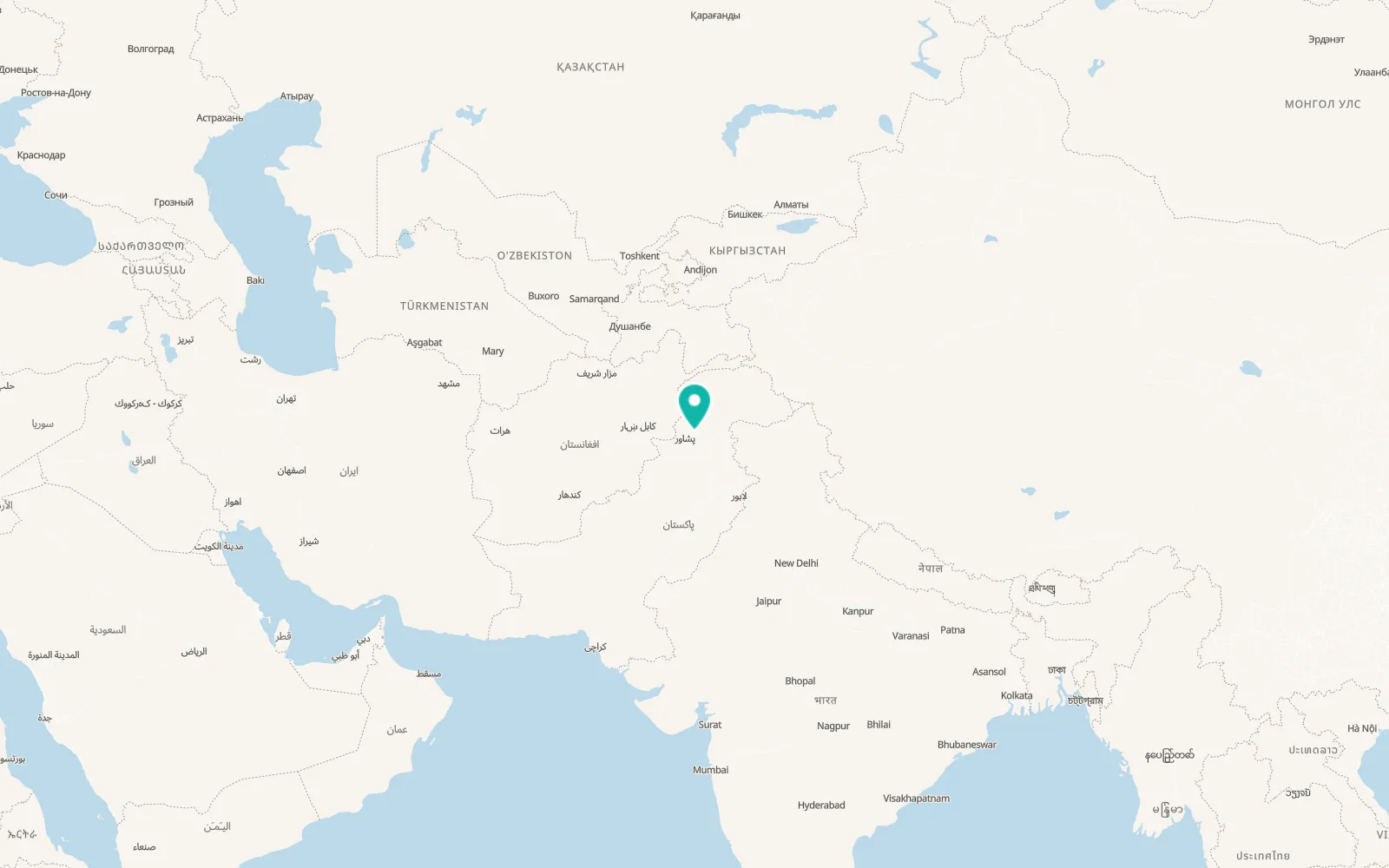 Map of Mardan