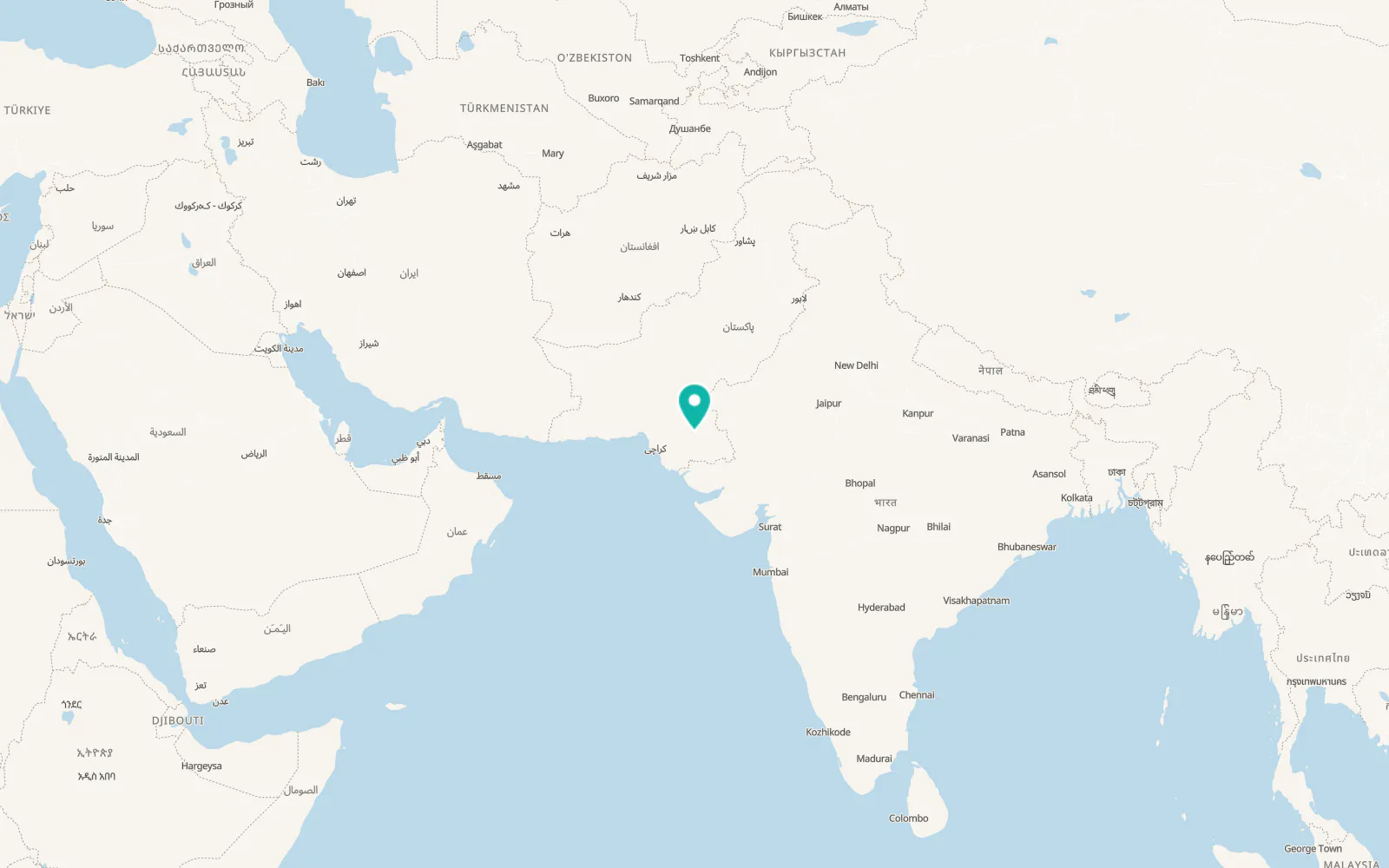 Map of Mirpur Khas