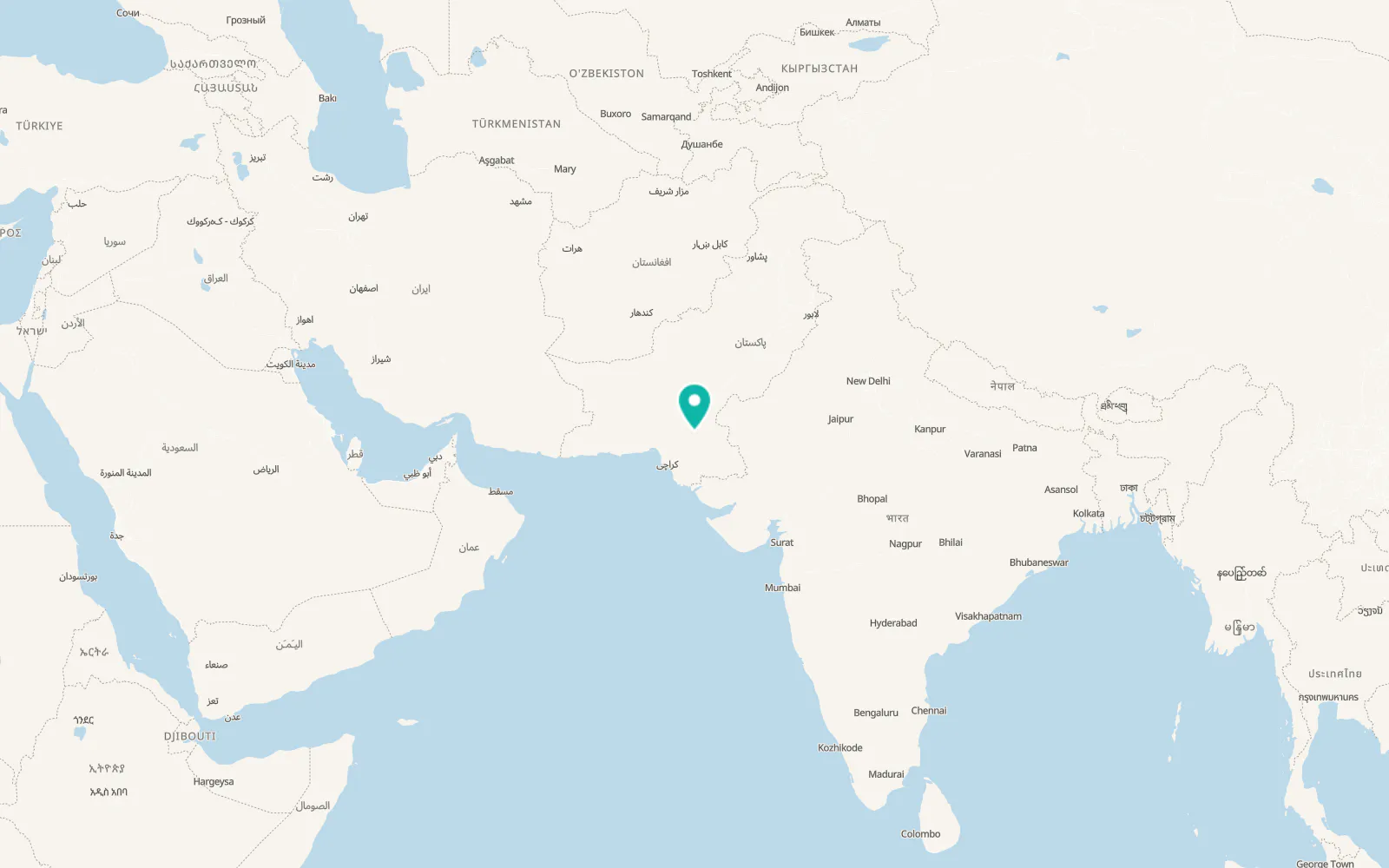 Map of Nawabshah