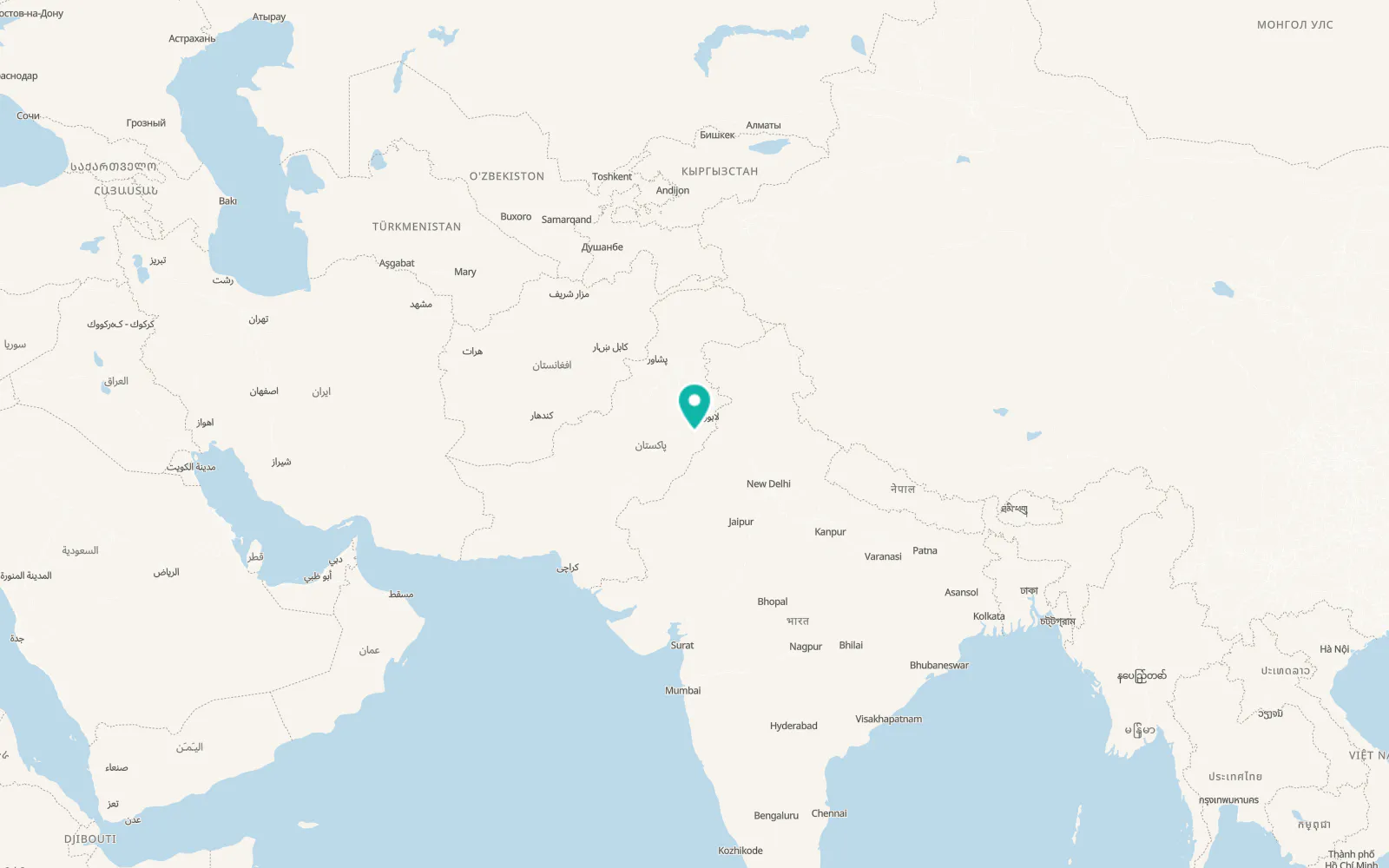 Map of Okara