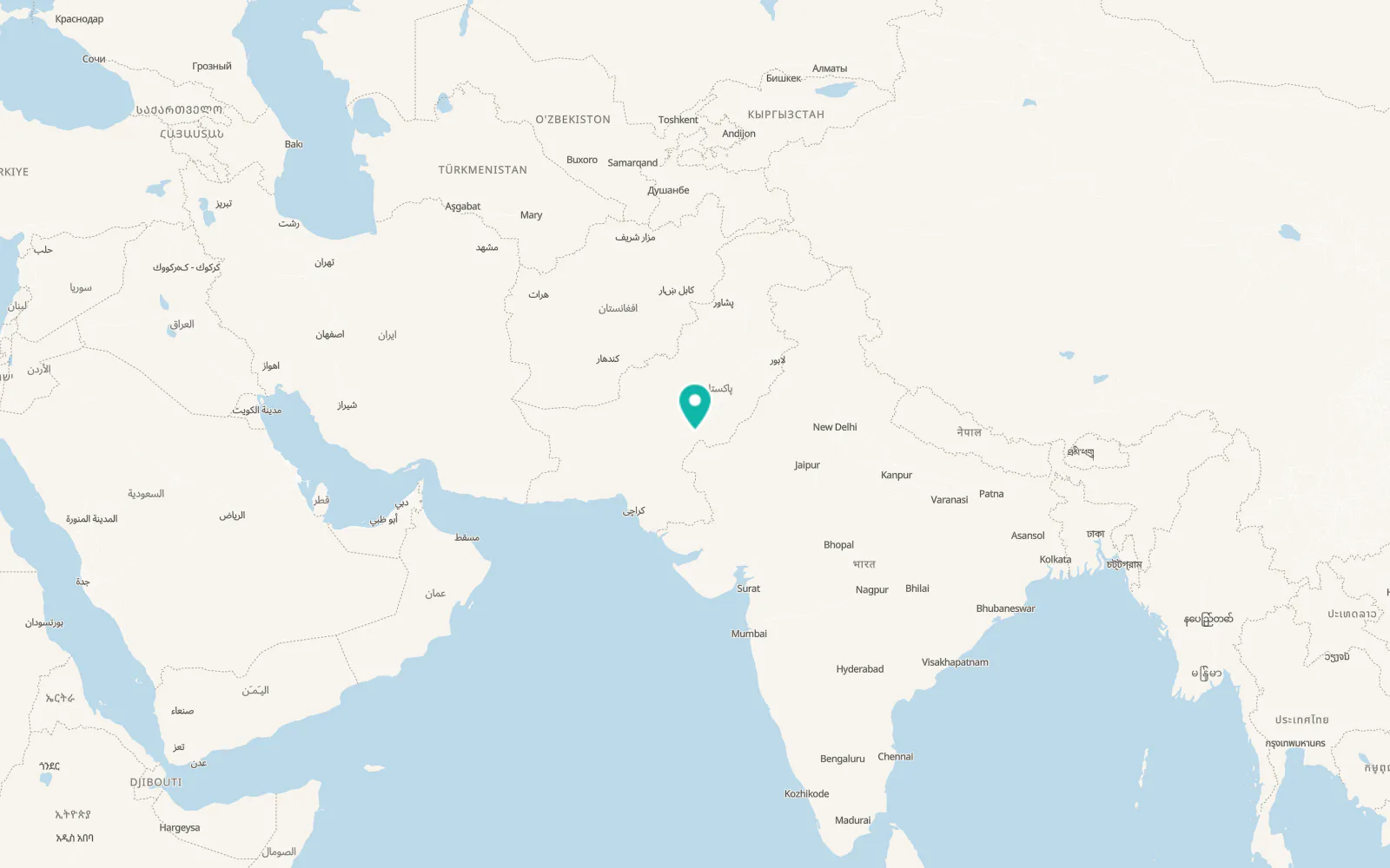 Map of Saddiqabad