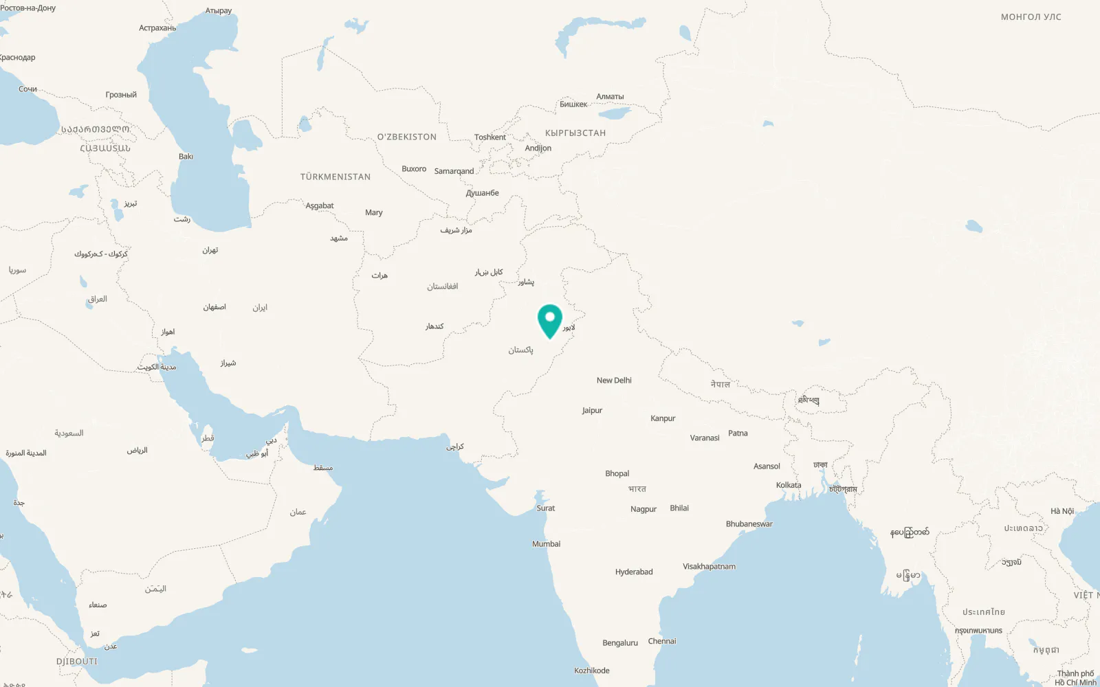 Map of Sahiwal