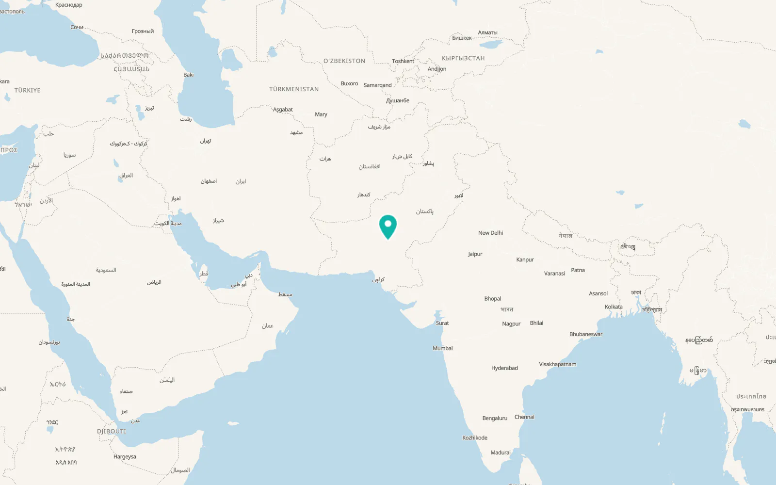 Map of Shahdad Kot