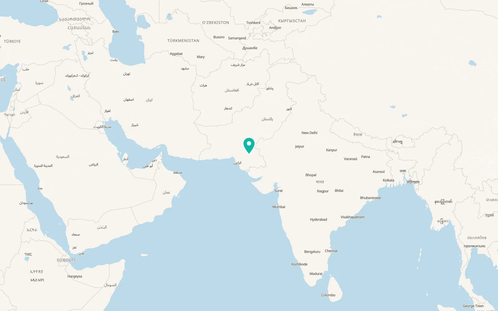 Map of Tando Adam