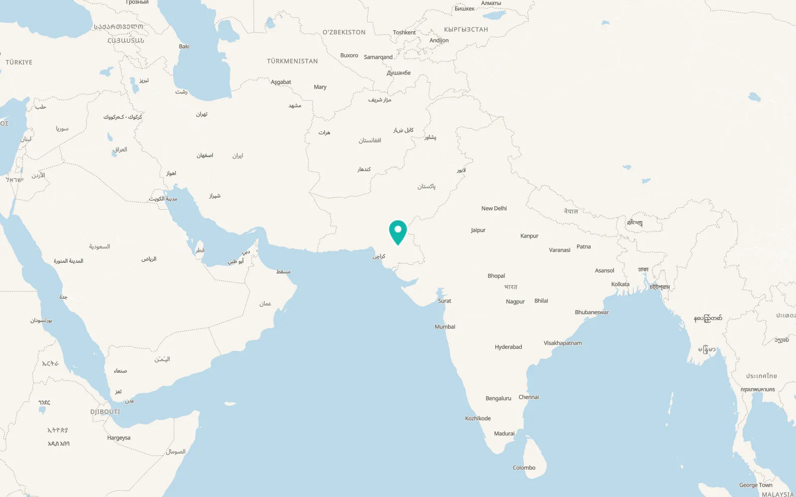 Map of Tando Allahyar