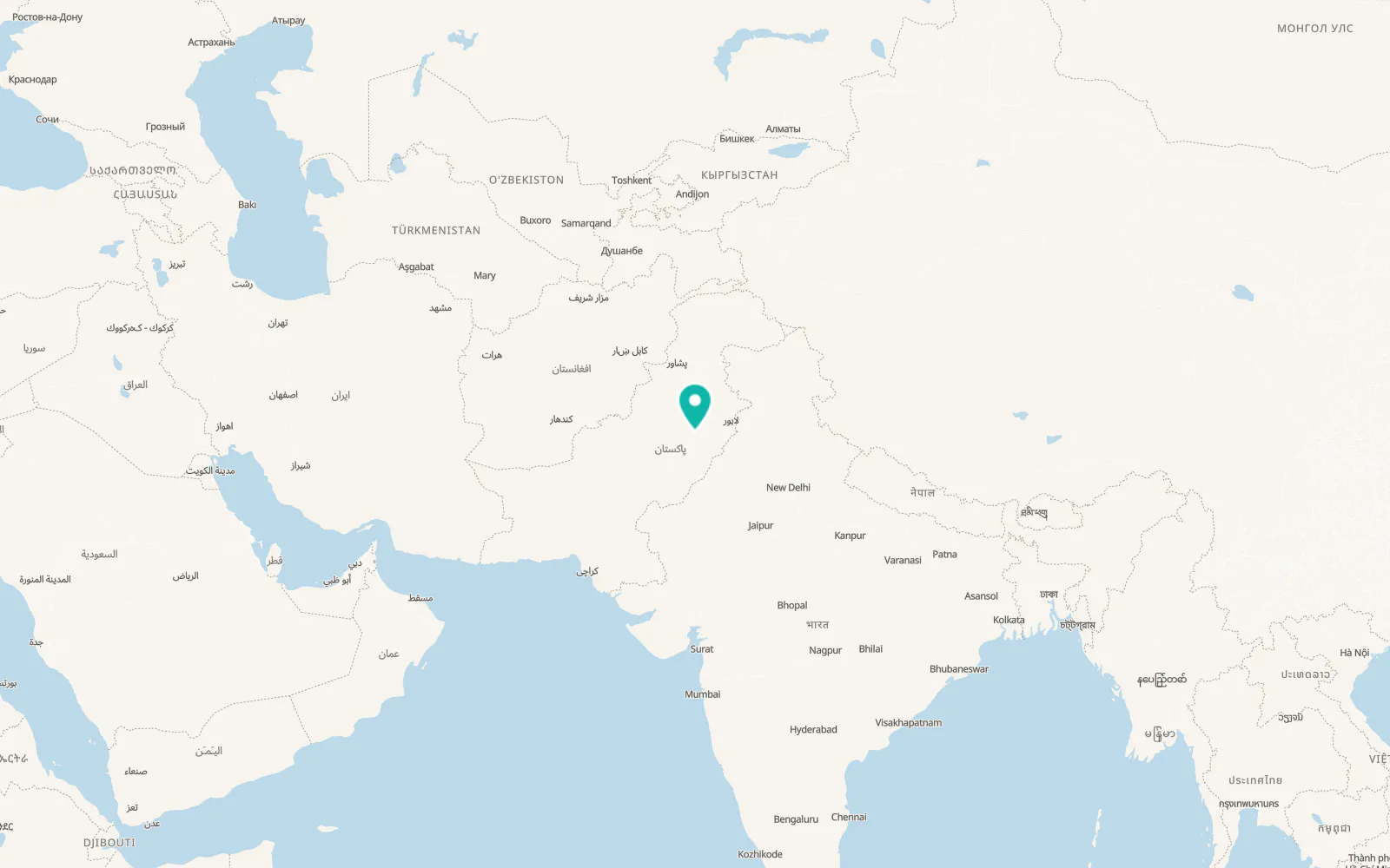 Map of Toba Tek Singh