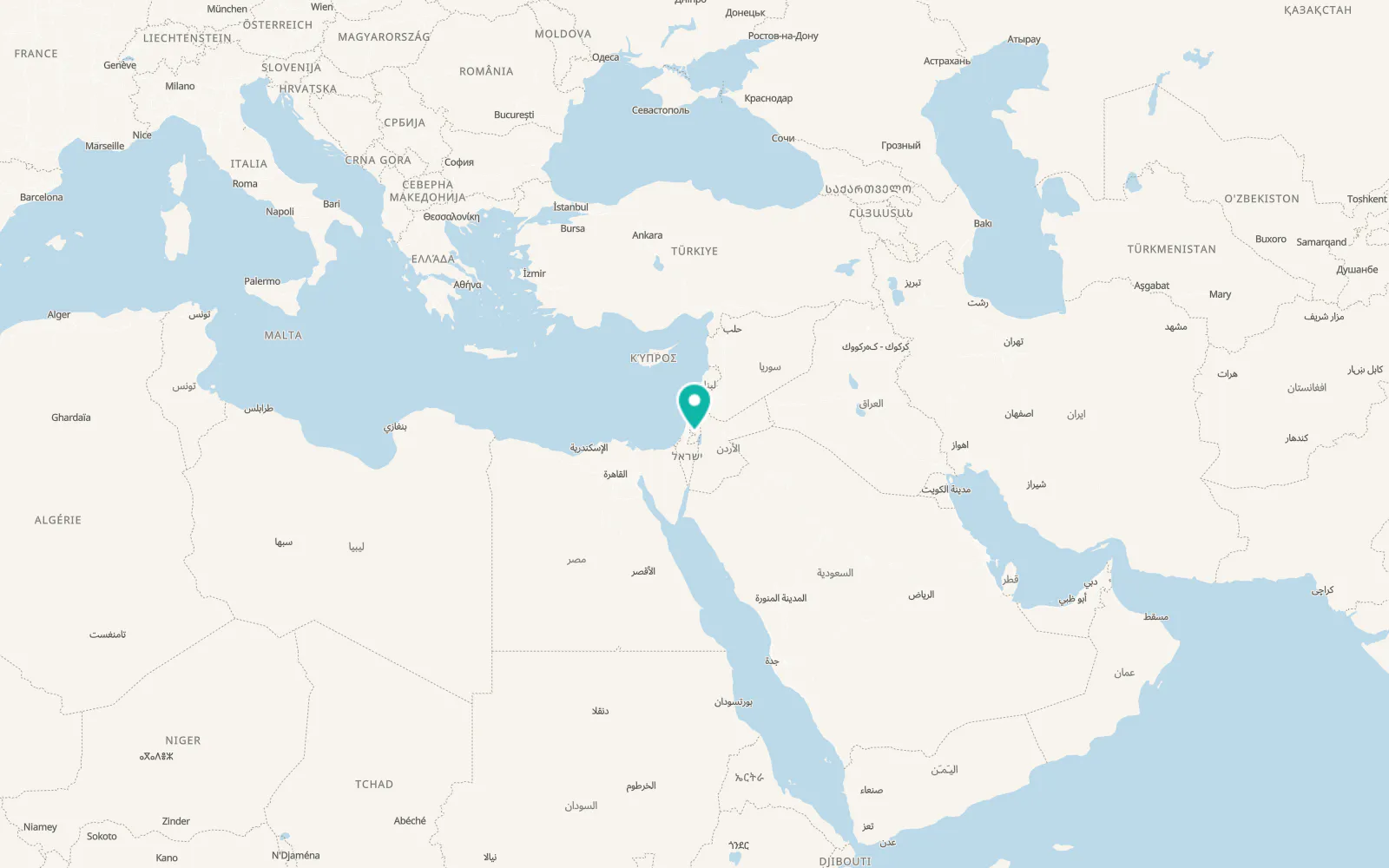 Map of East Jerusalem