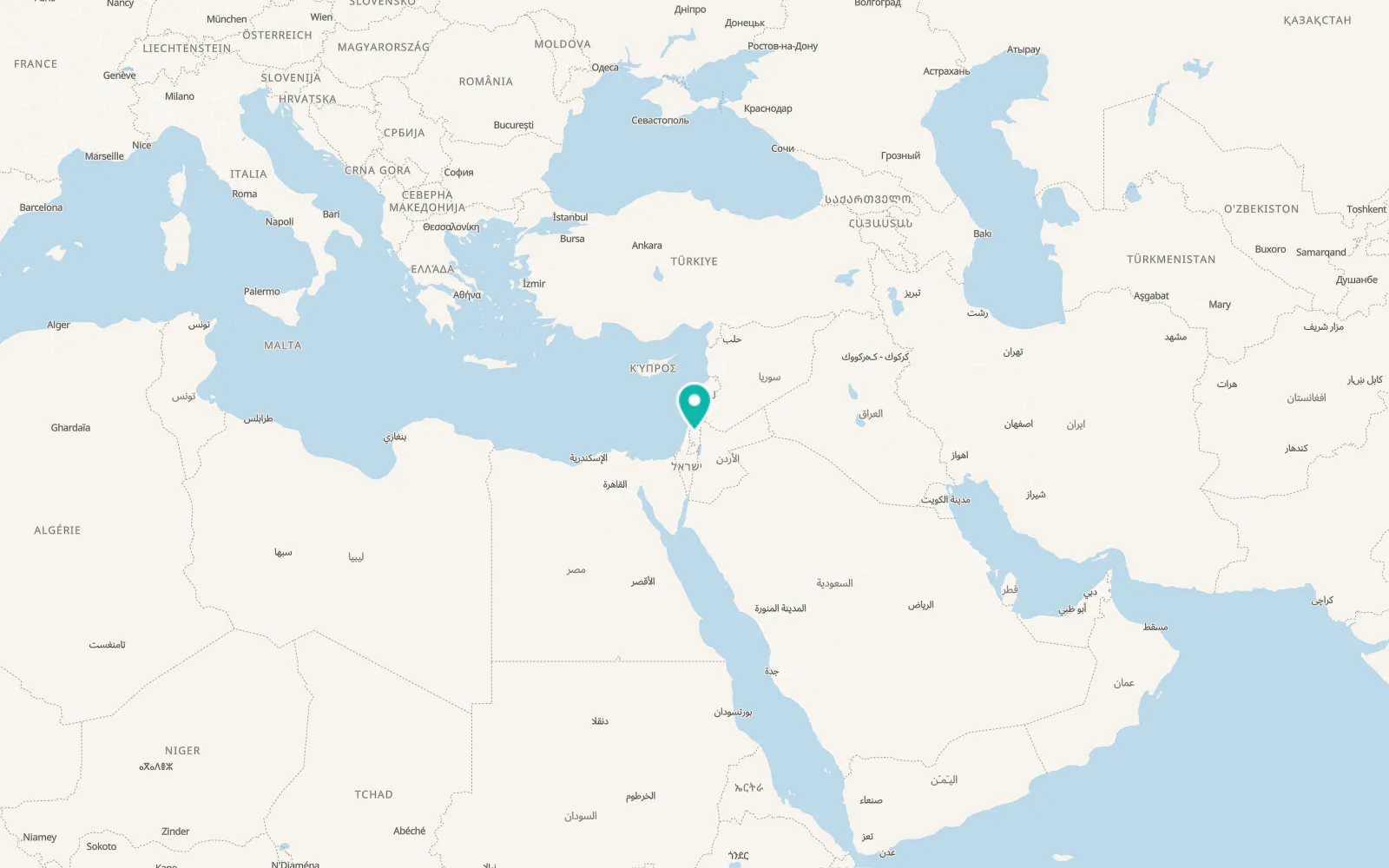 Map of Nablus