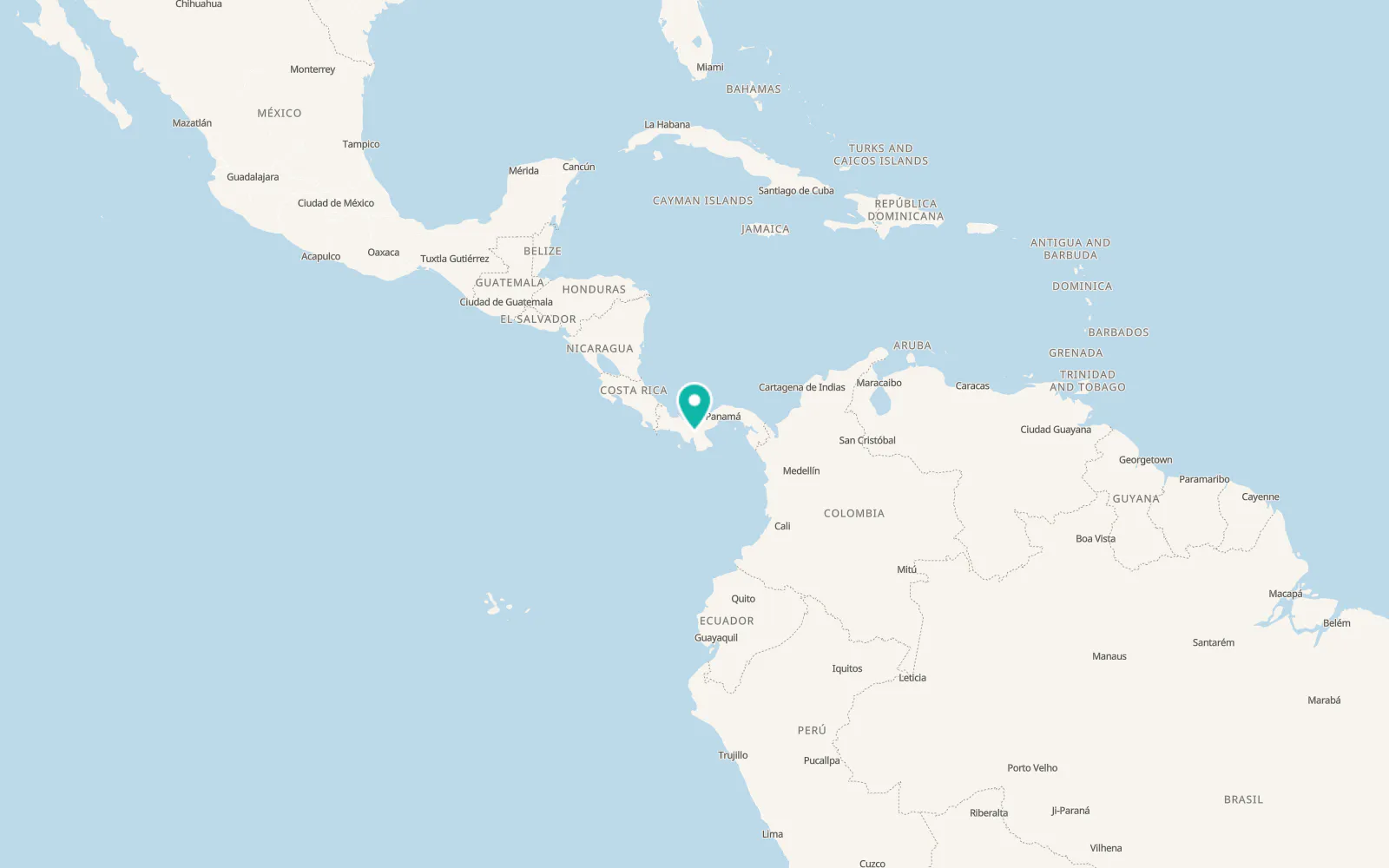 Map of Santiago de Veraguas