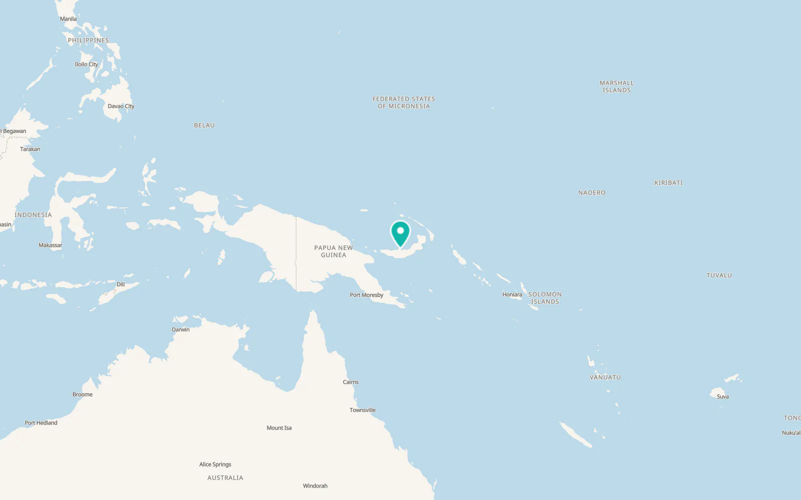 Map of Kimbe