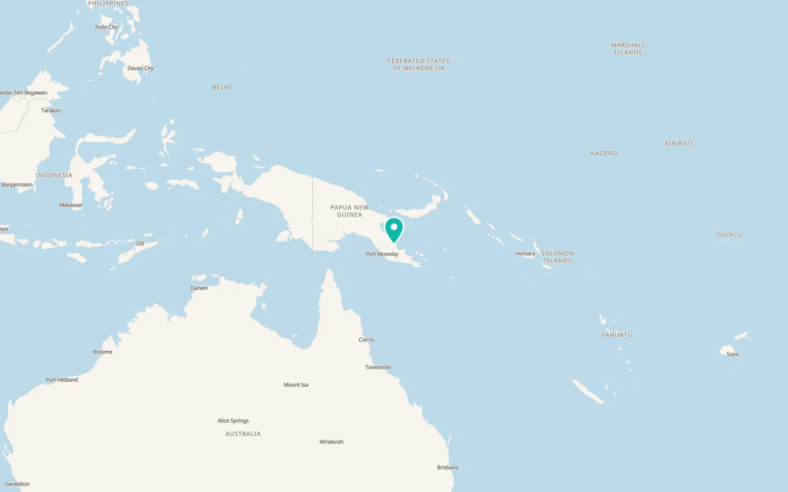 Map of Popondetta