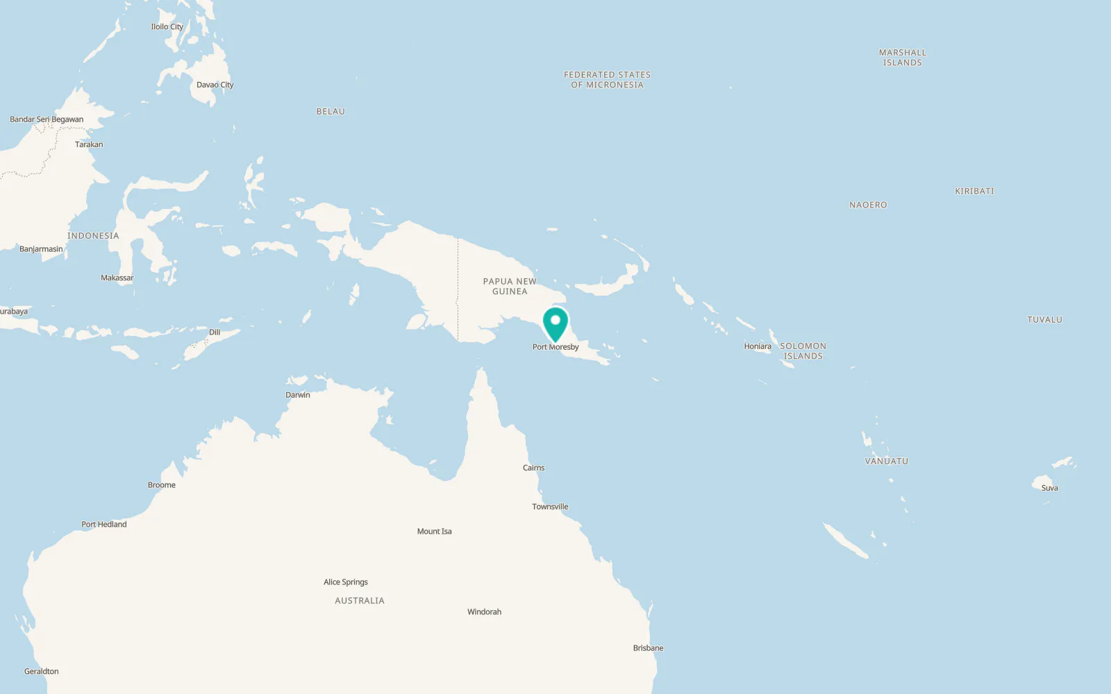 Map of Port Moresby