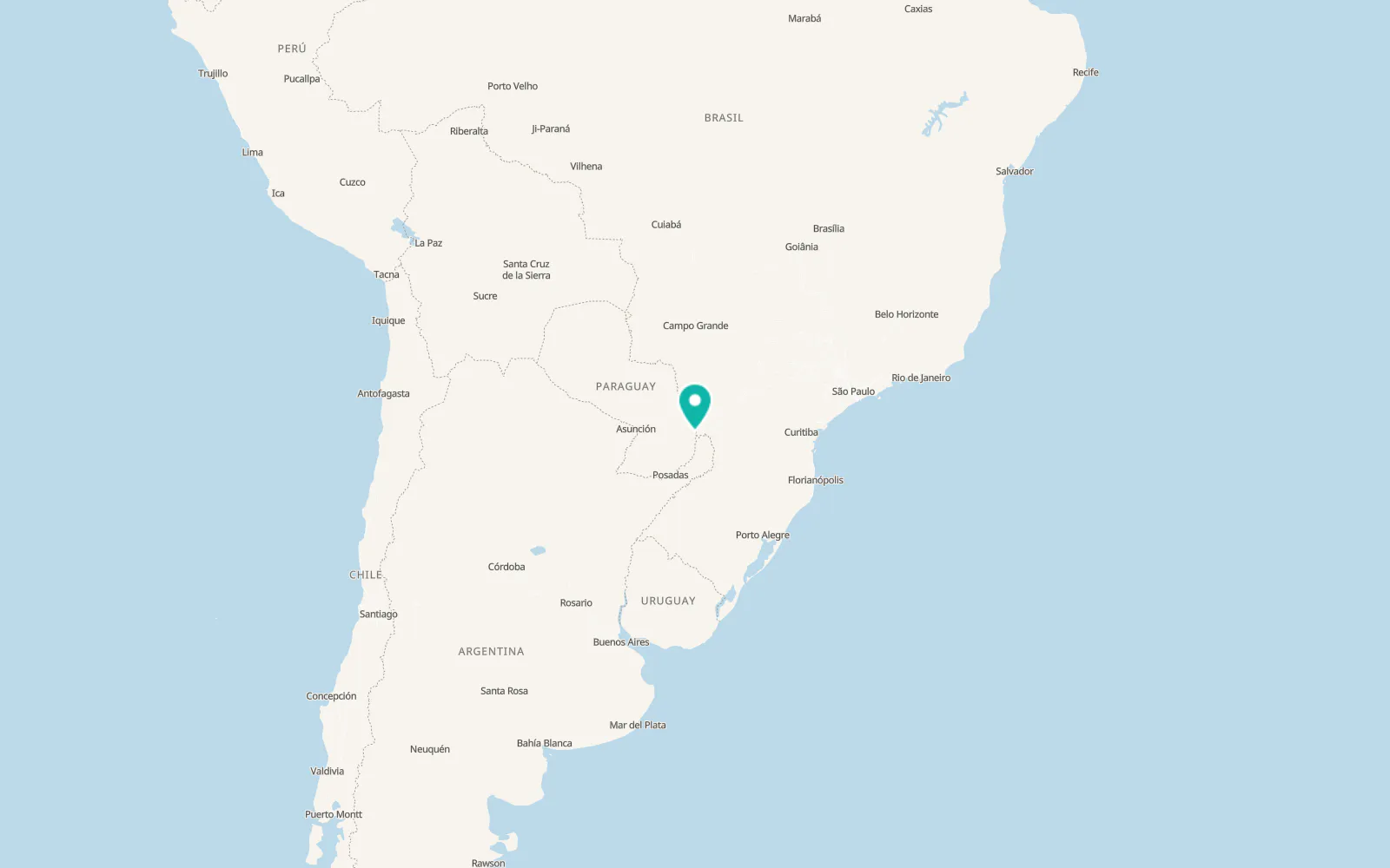Map of Ciudad del Este