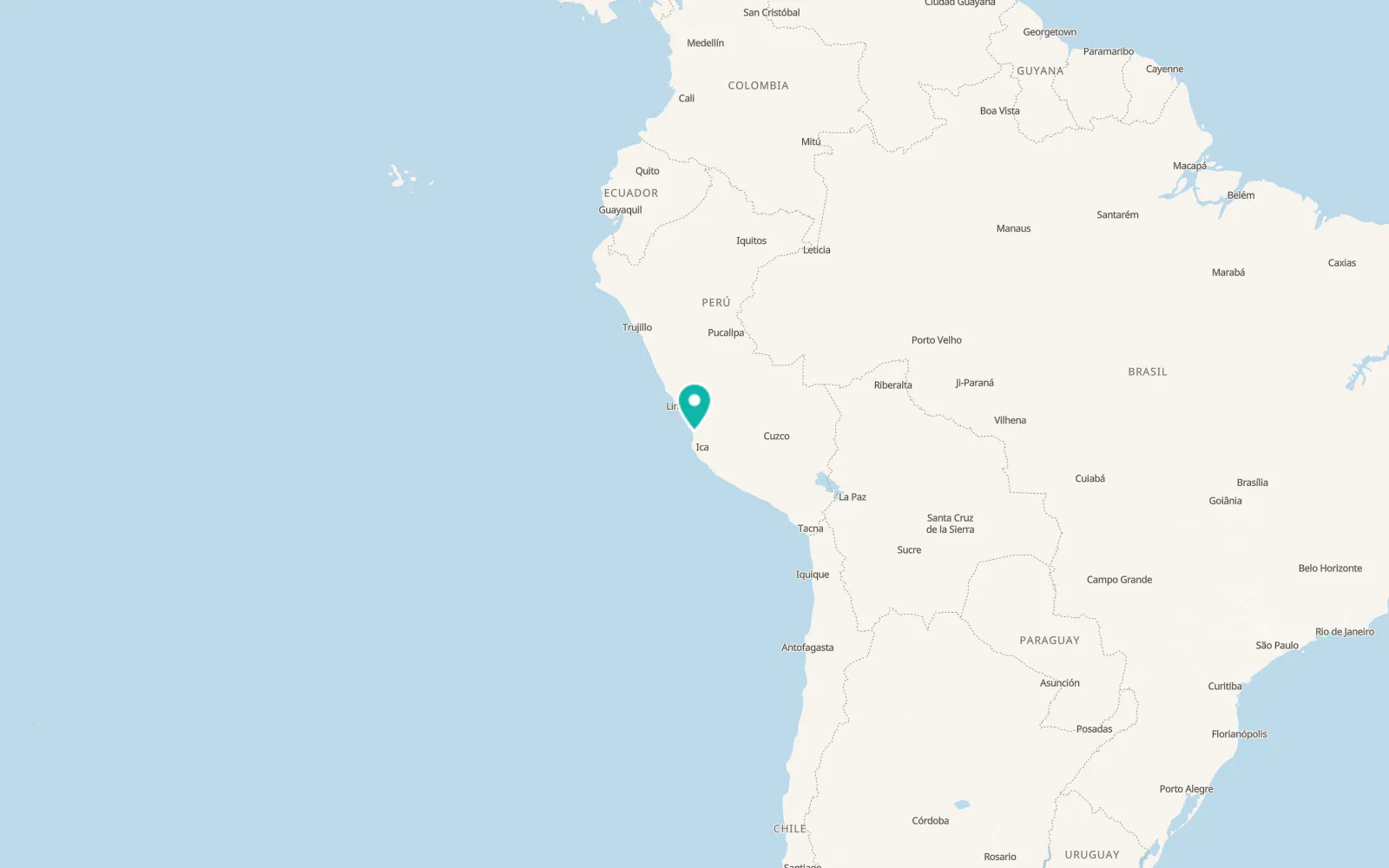 Map of Chincha Alta