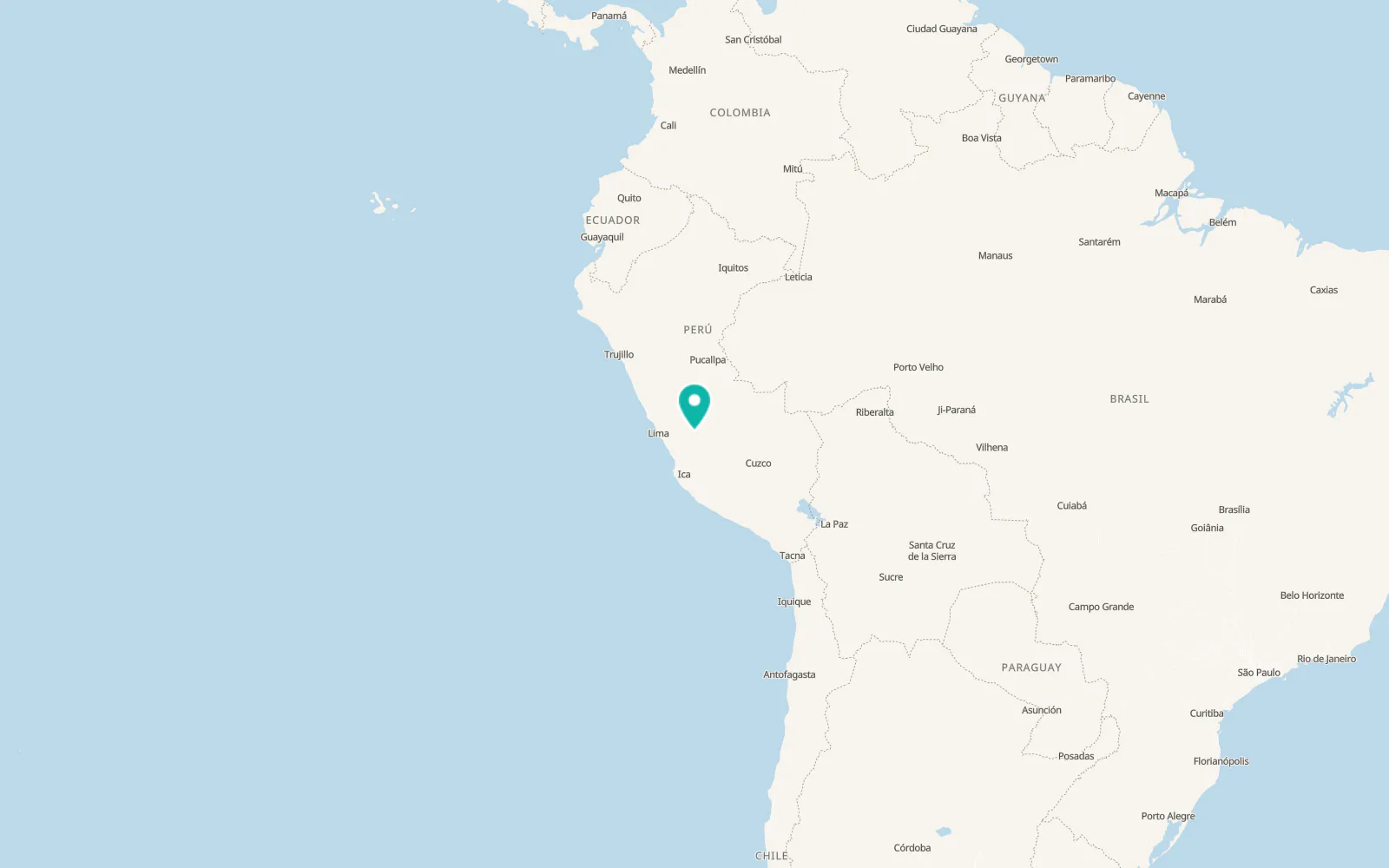 Map of Huancayo