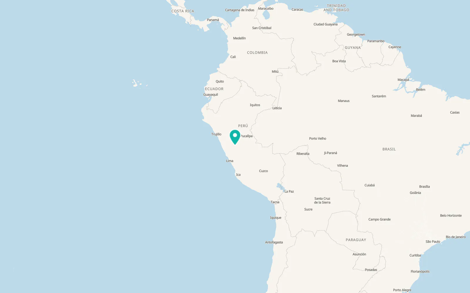 Map of Huánuco