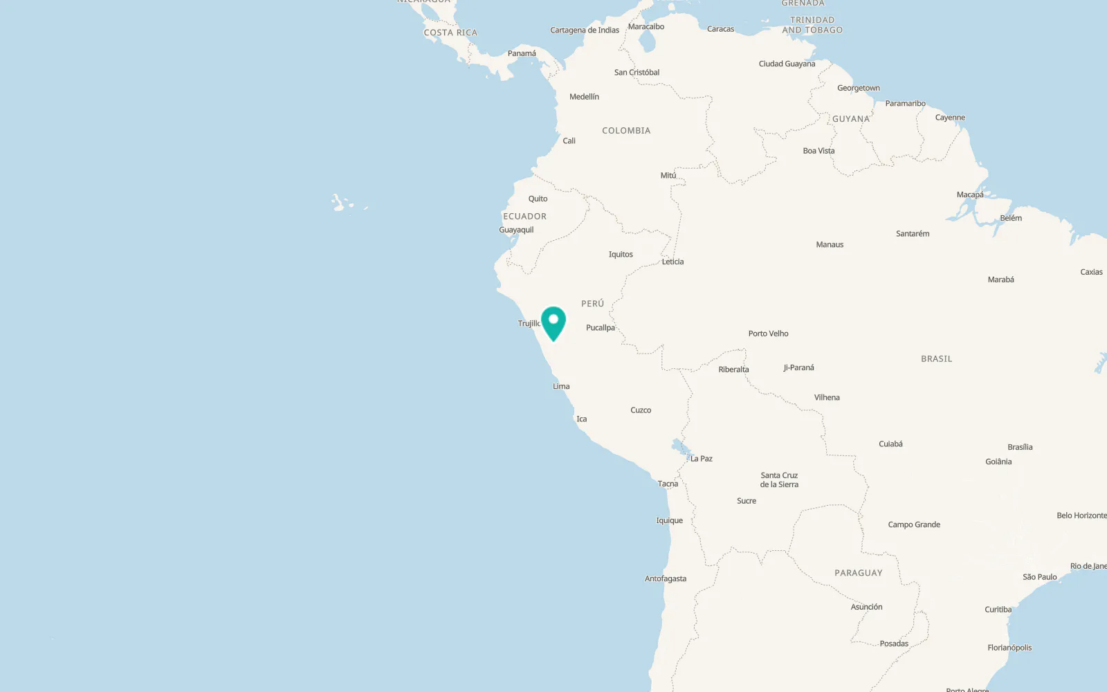 Map of Huaraz