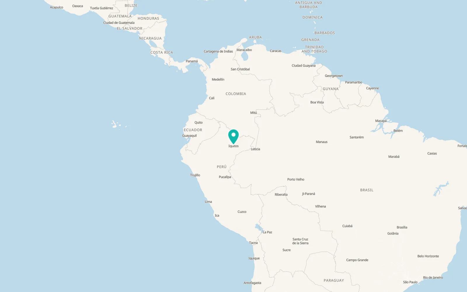 Map of Iquitos