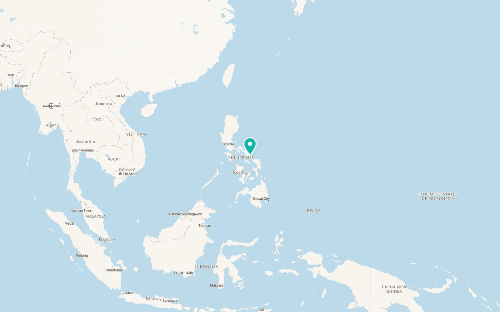 Map of Sorsogon
