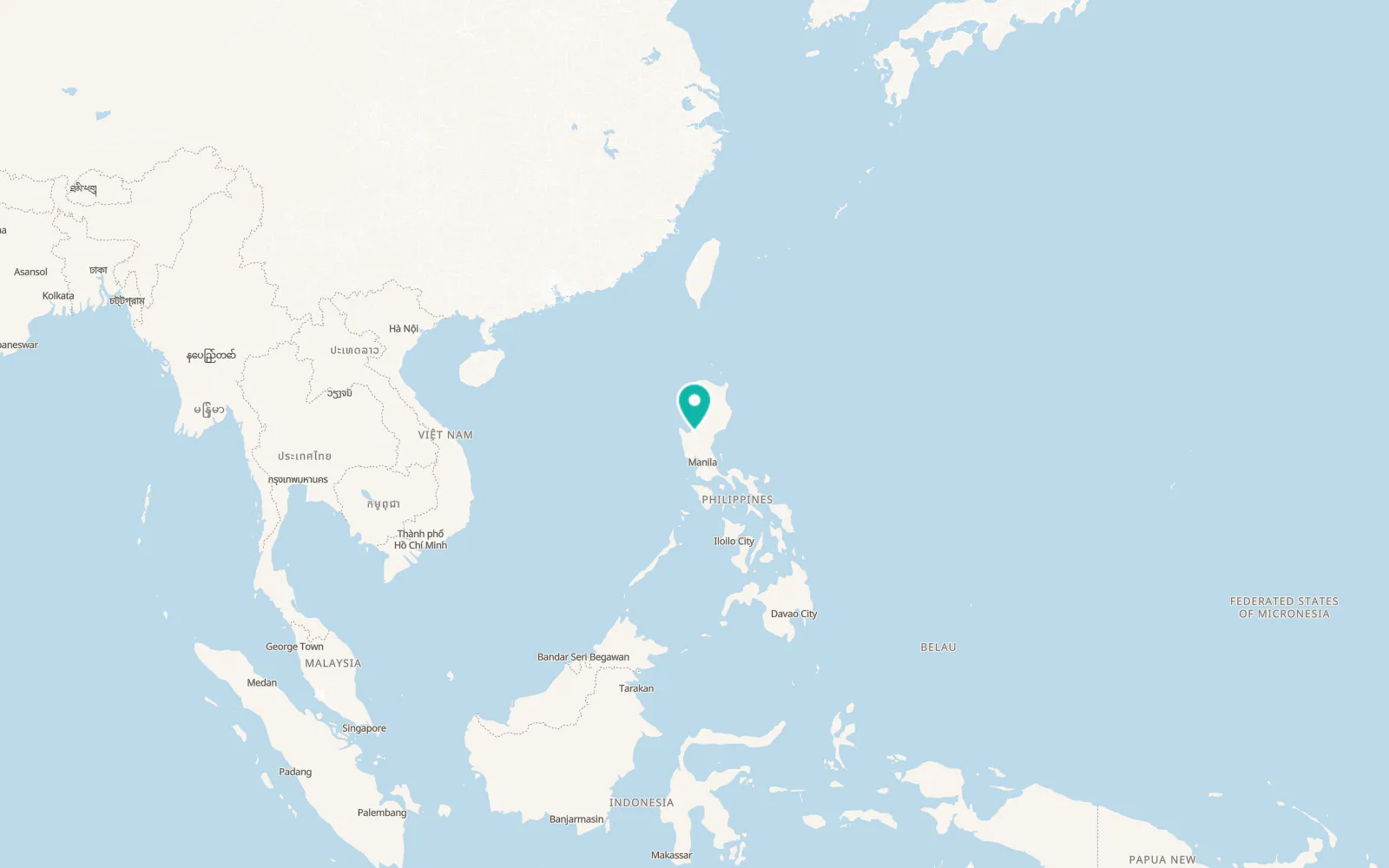 Map of Urdaneta