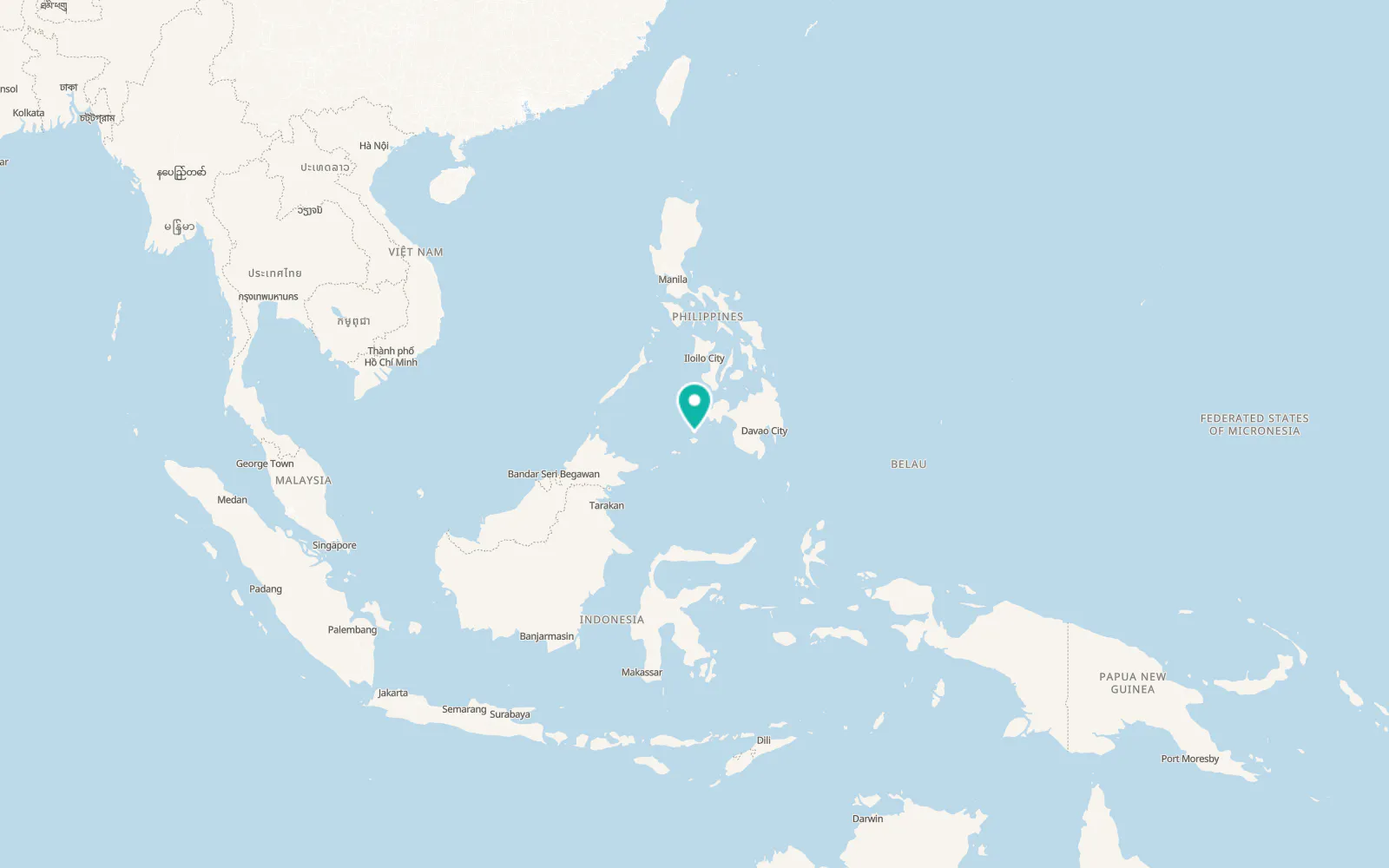 Map of Zamboanga