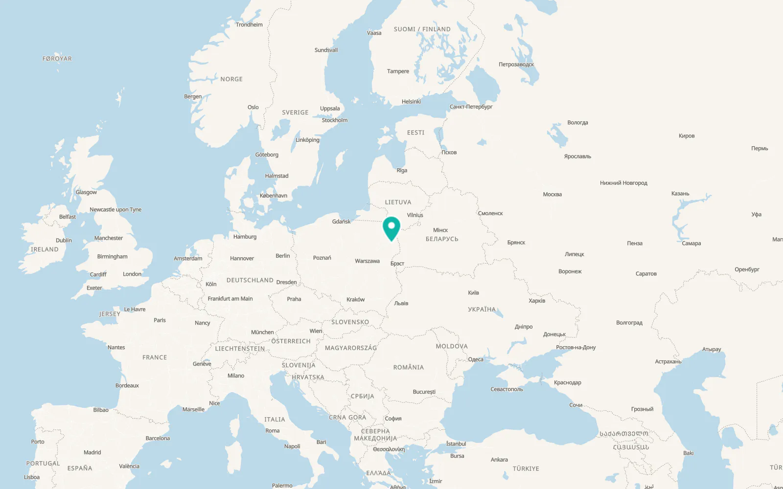 Map of Białystok