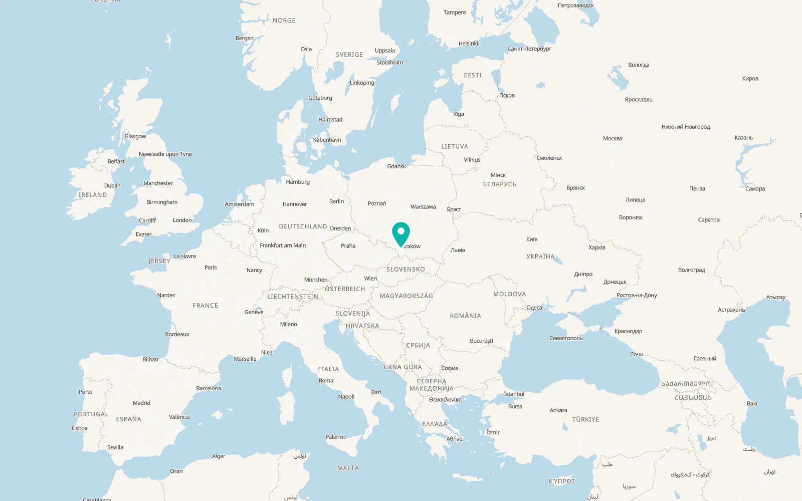 Map of Bielsko-Biala