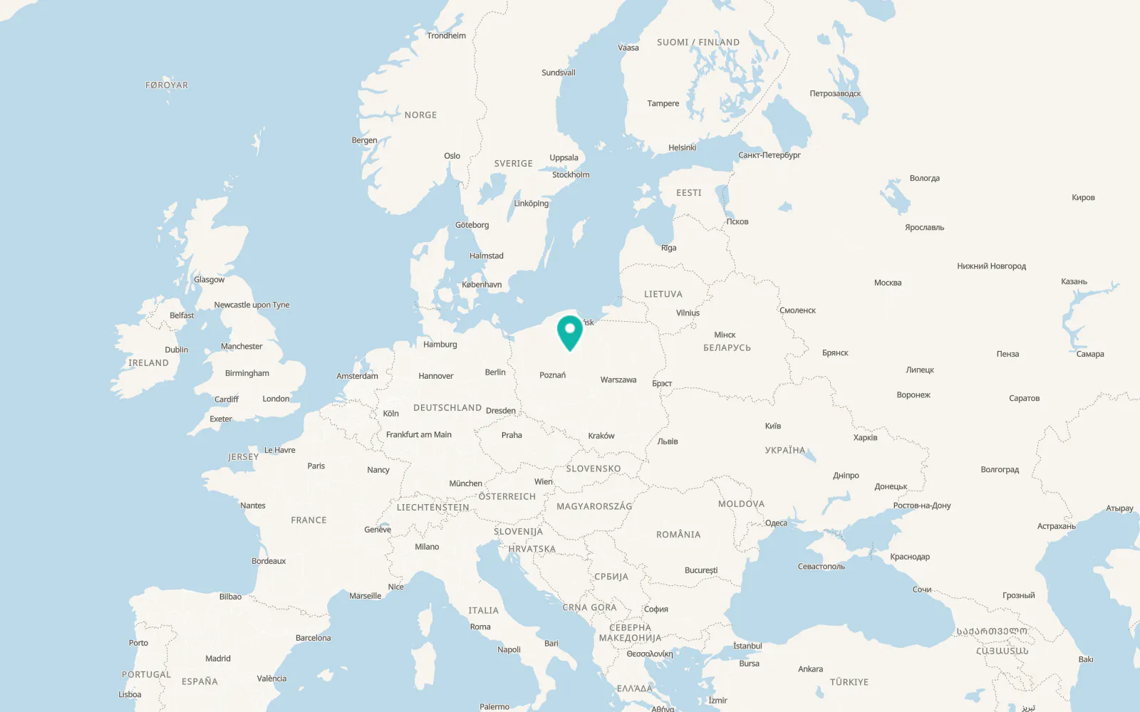 Map of Bydgoszcz