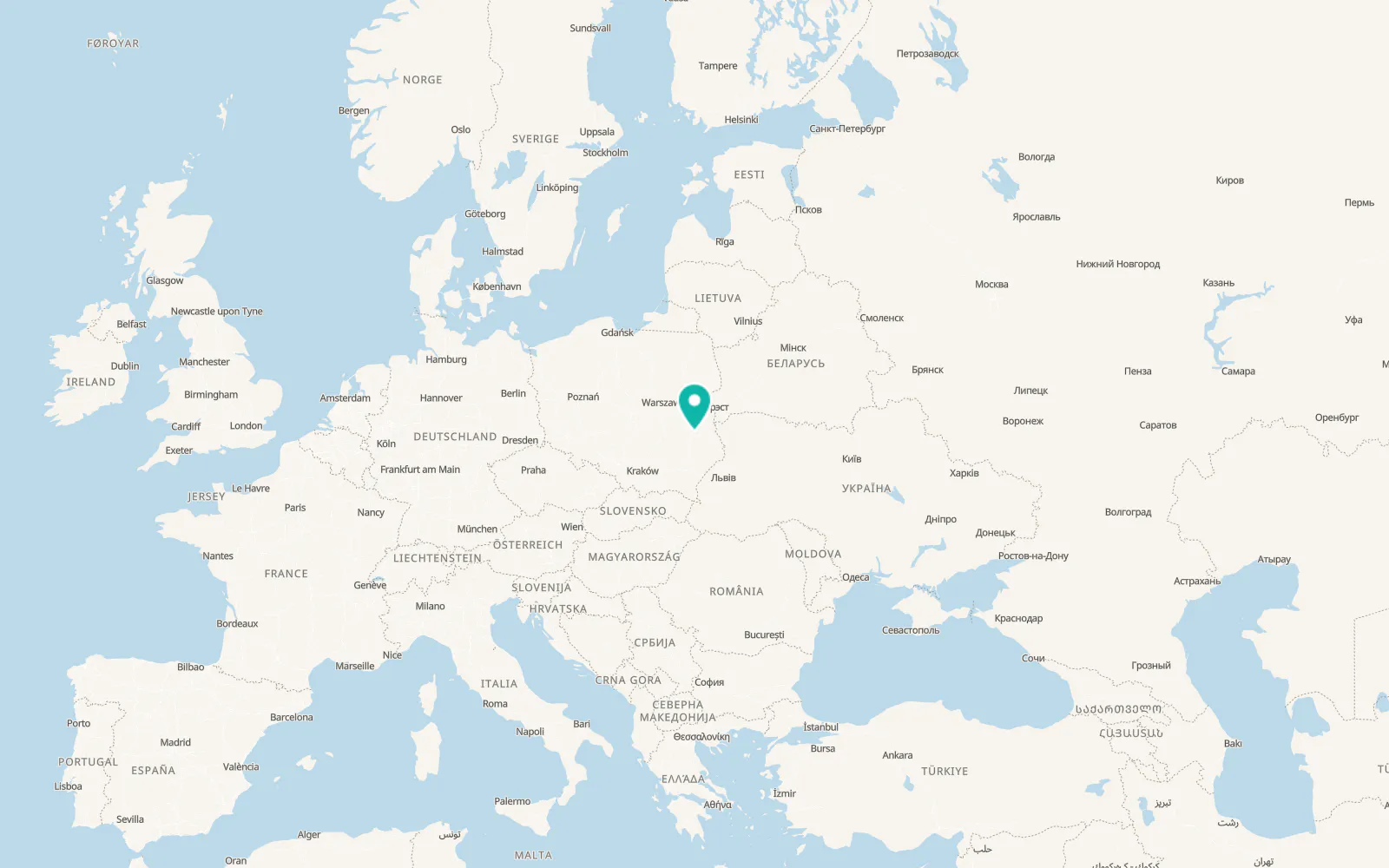 Map of Lublin