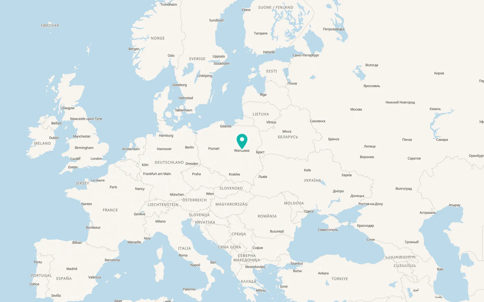 Map of Mokotów