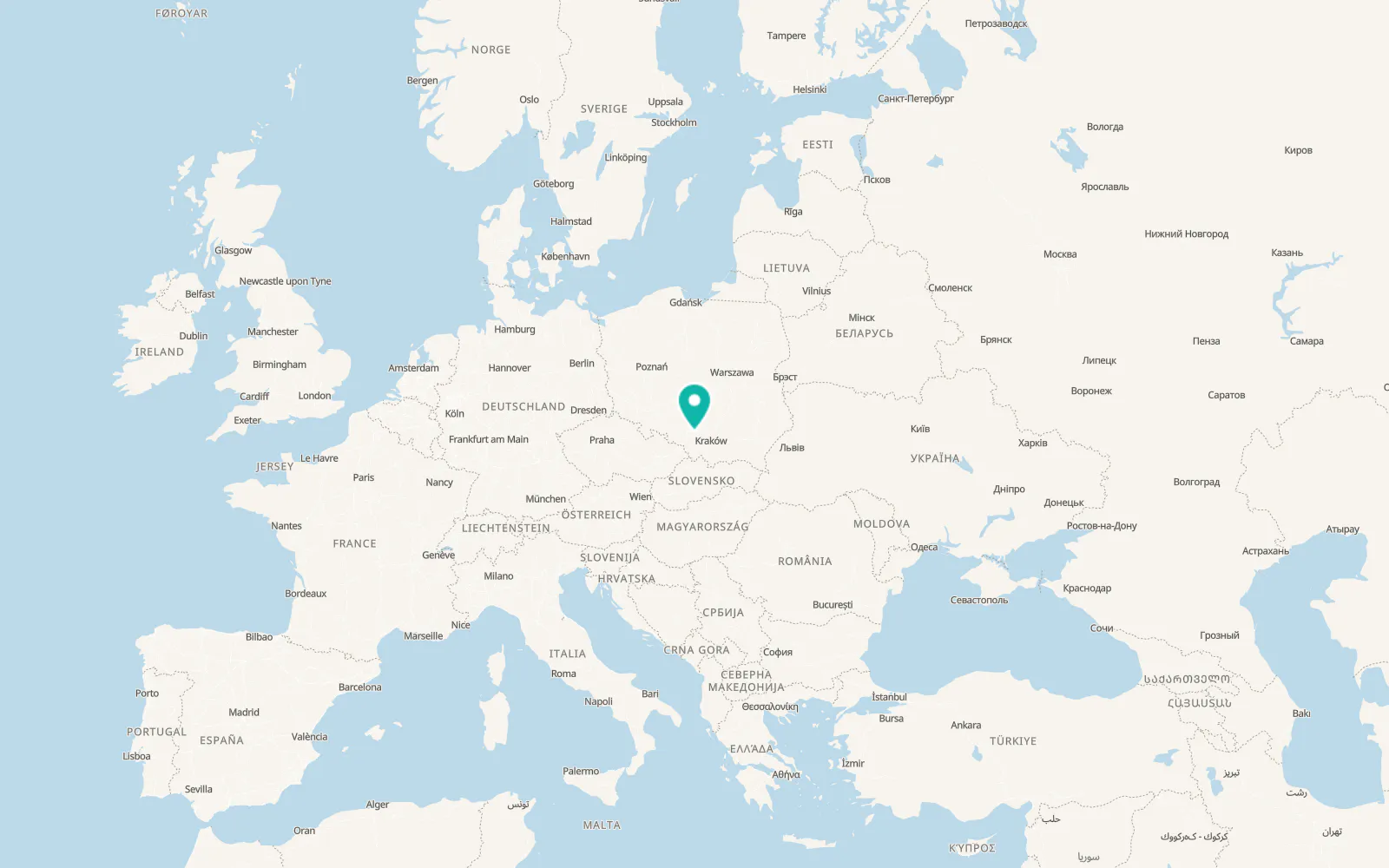 Map of Sosnowiec