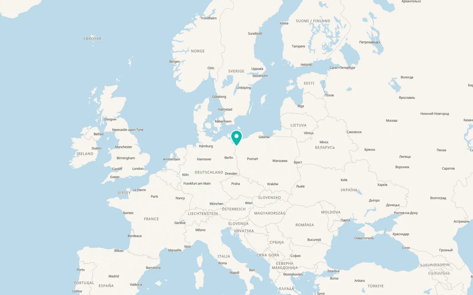 Map of Szczecin