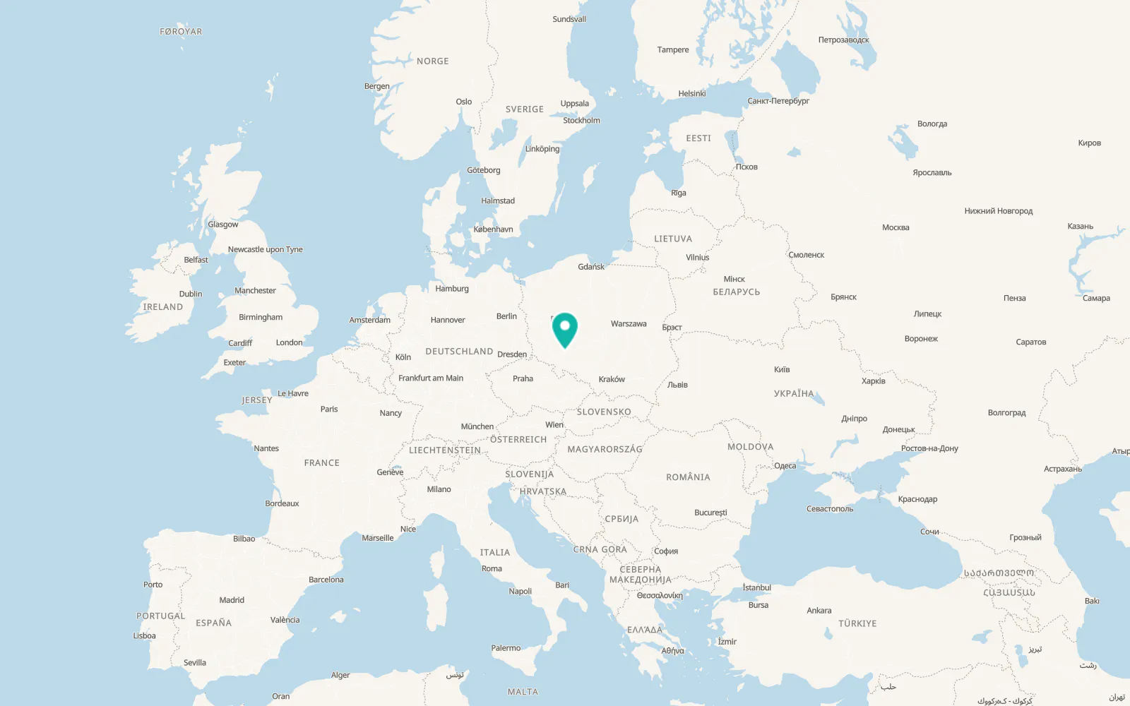 Map of Wrocław