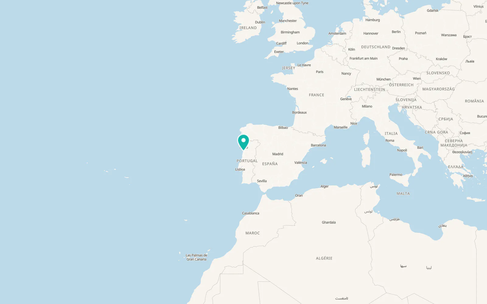 Map of Aveiro