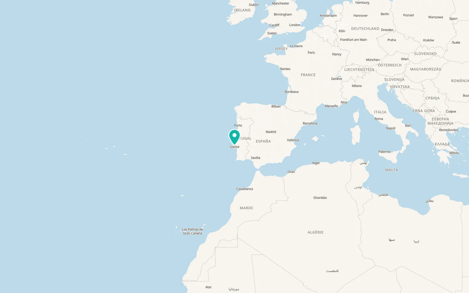 Map of Lisbon