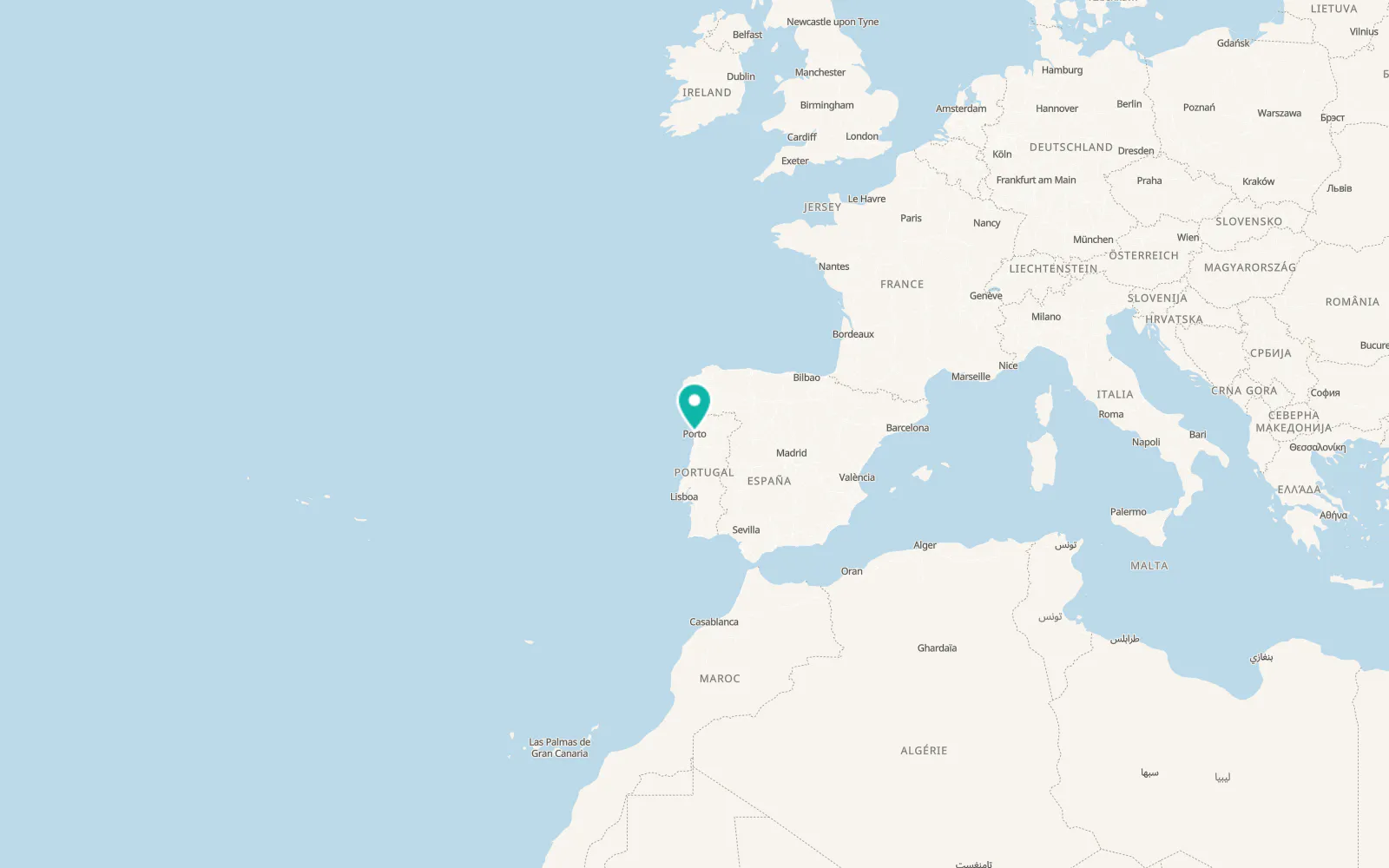 Map of Porto