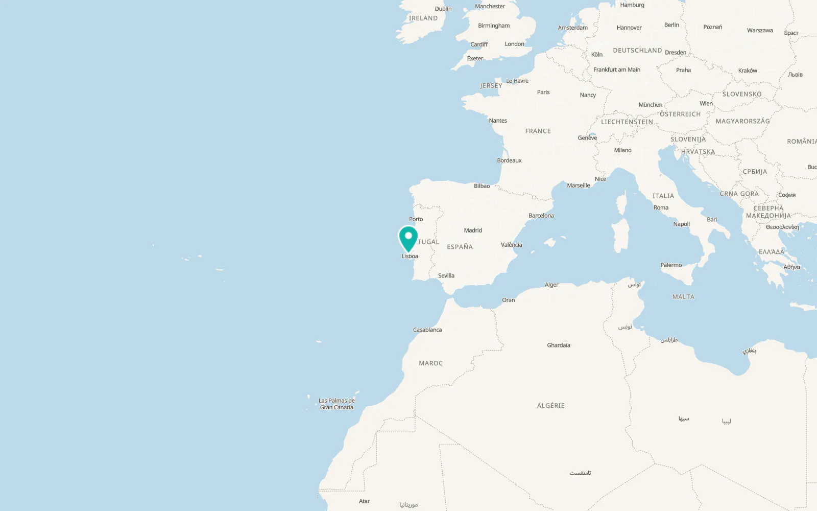 Map of Queluz